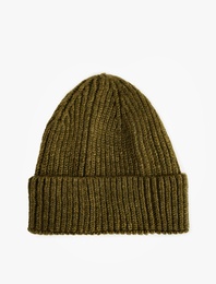 Dokulu Katlı Örgü Bere