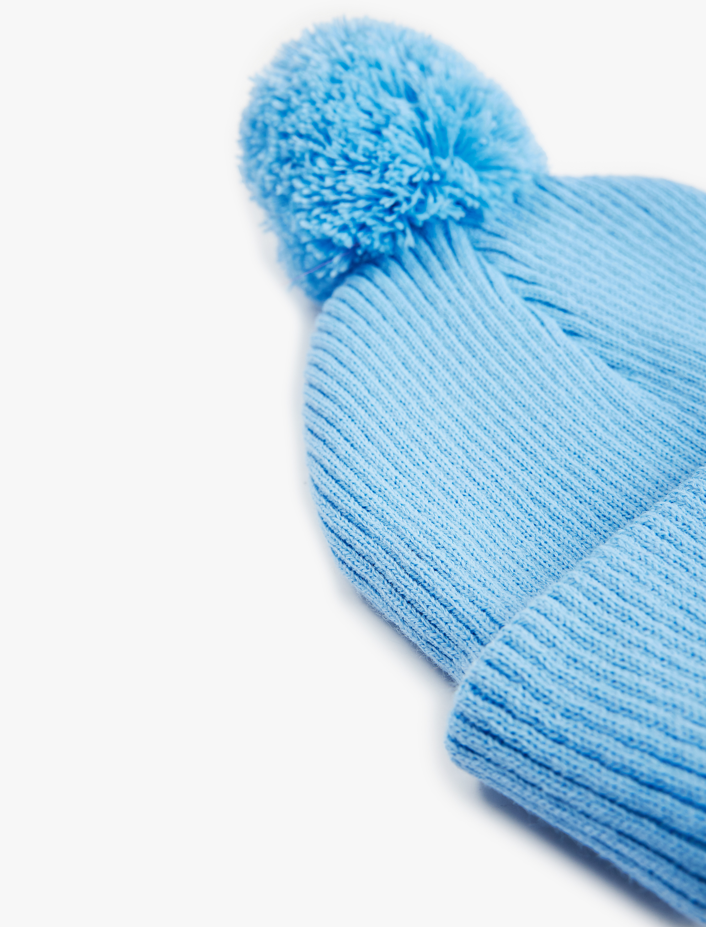 Erkek Bebek Ponpon Detaylı Örgü Triko Bere