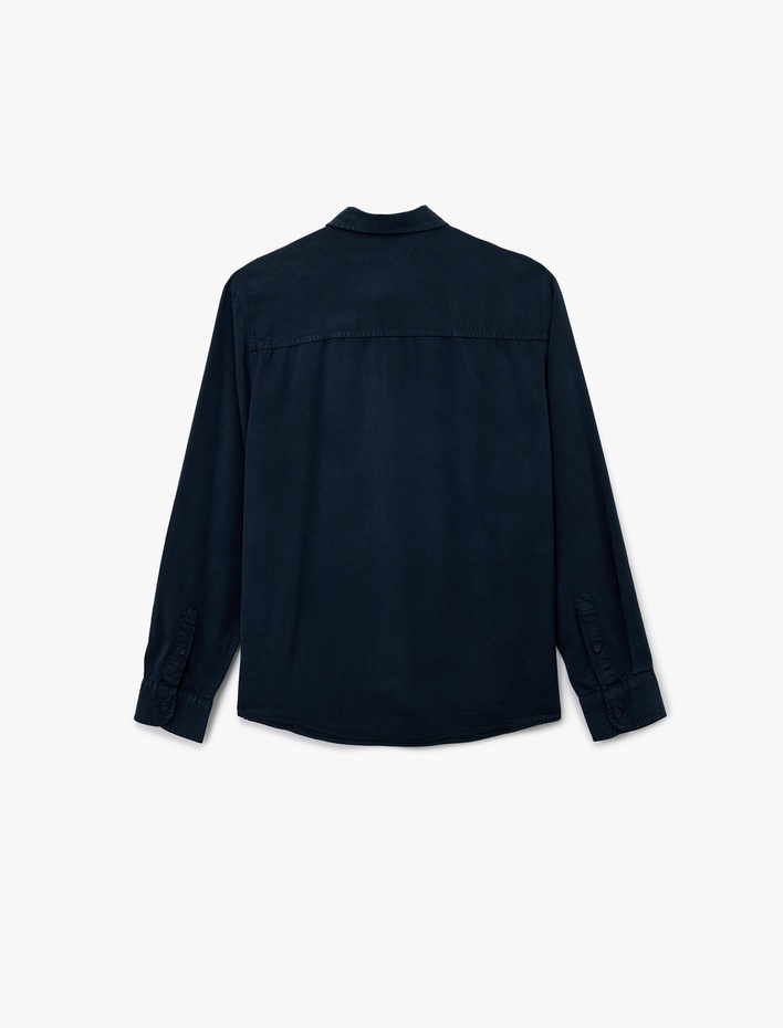  Regular Fit Uzun Kollu Düğmeli Klasik Yaka Gömlek