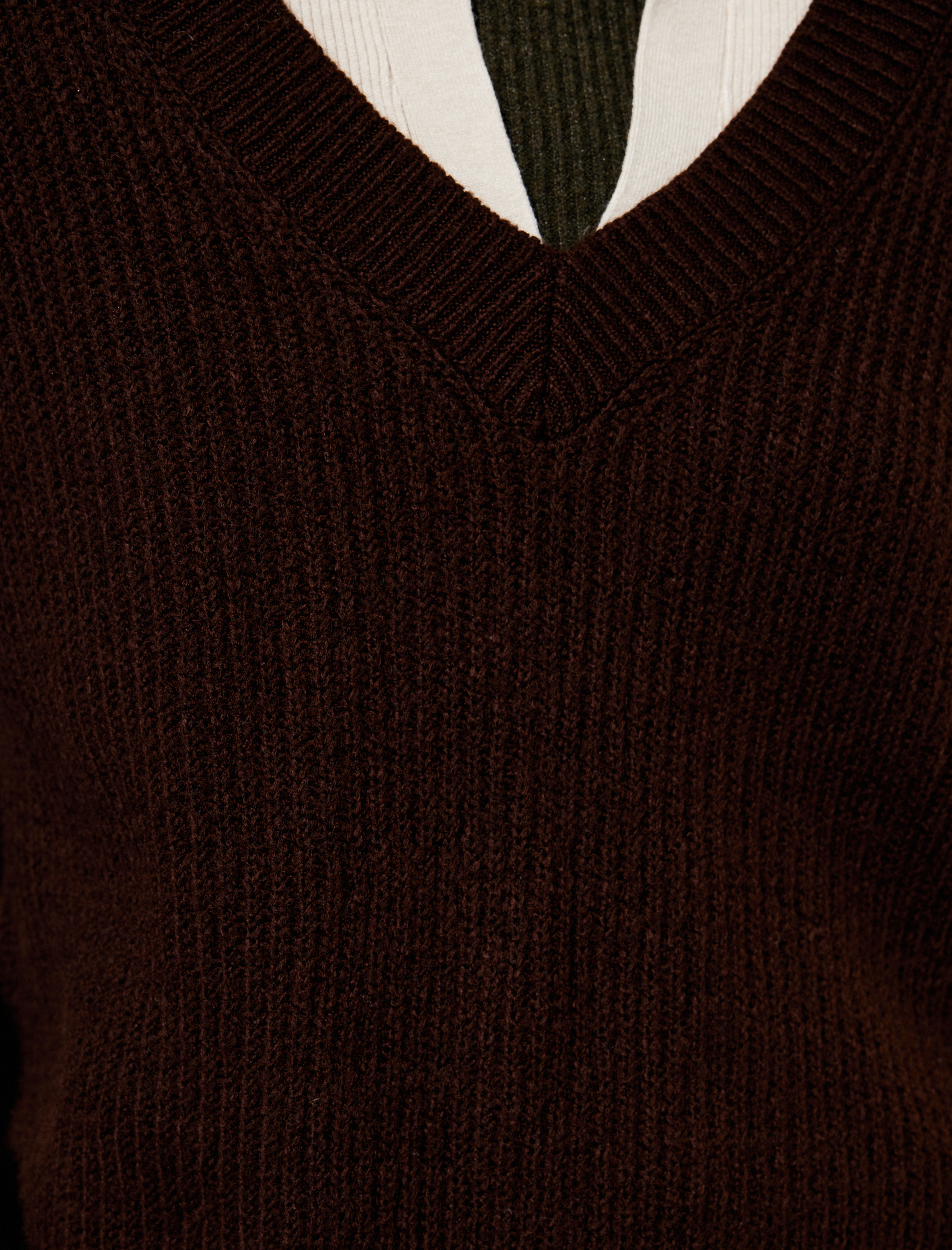 Uzun Kollu V Yaka Basic Triko Kazak