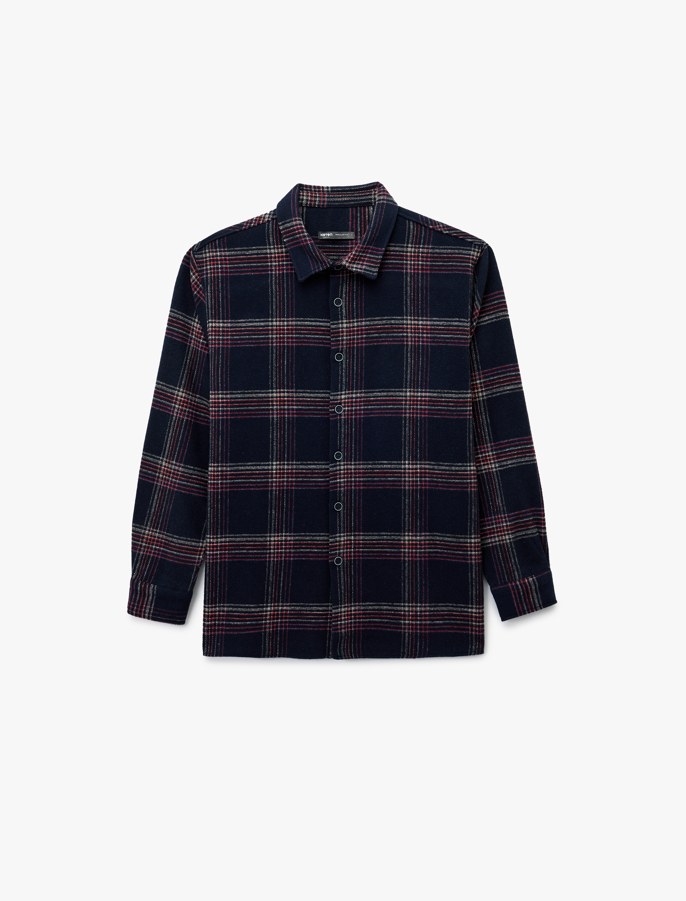 Regular Fit Uzun Kollu Klasik Yaka Oduncu Gömlek