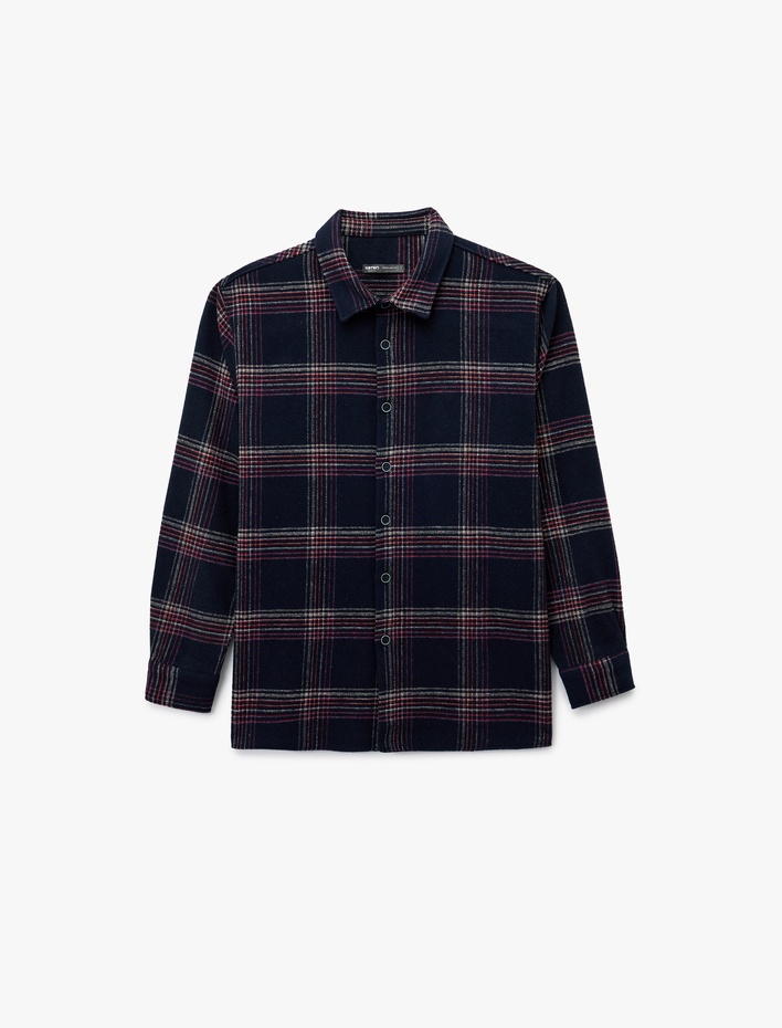  Regular Fit Uzun Kollu Klasik Yaka Oduncu Gömlek