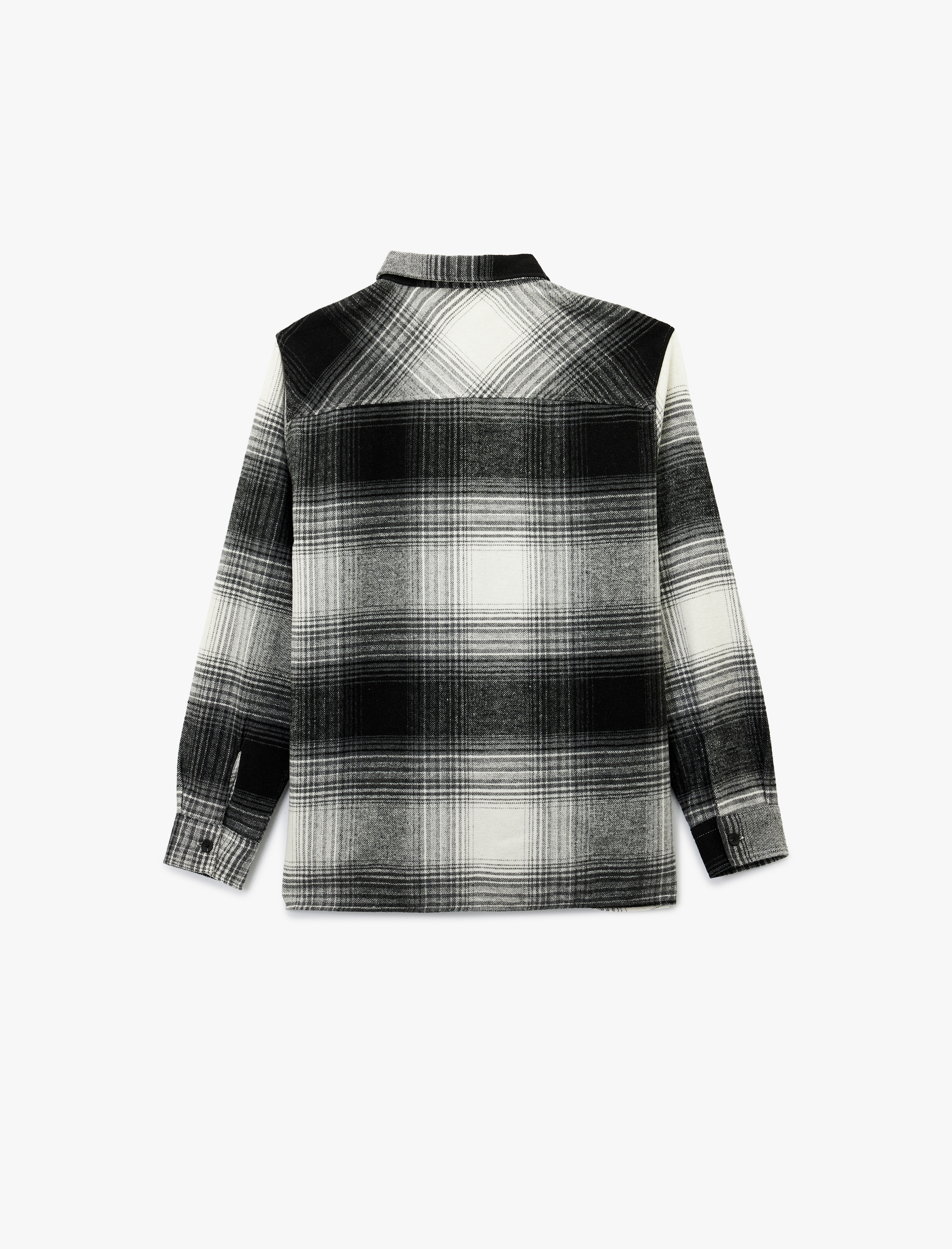 Regular Fit Uzun Kollu Desenli Klasik Yaka Oduncu Gömleği