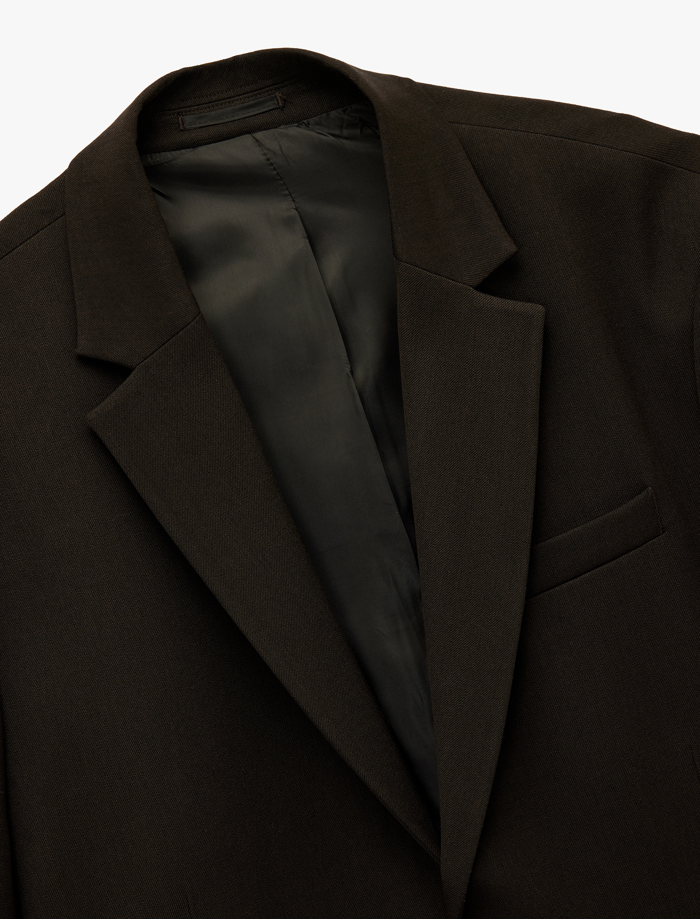   Regular Fit Viskon Karışımlı Kapaklı Cepli Uzun Kollu Mono Yaka Blazer Ceket