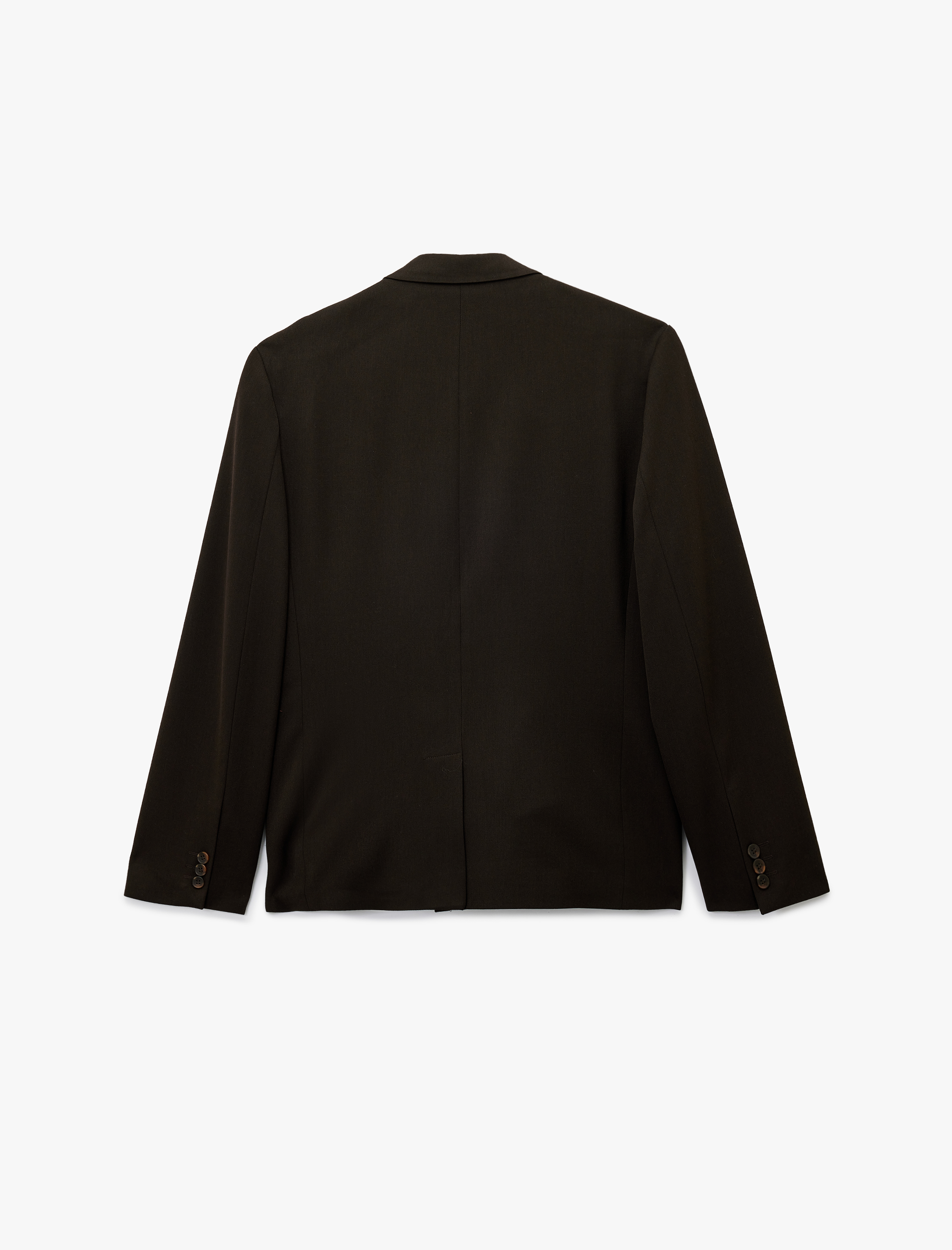   Regular Fit Viskon Karışımlı Kapaklı Cepli Uzun Kollu Mono Yaka Blazer Ceket