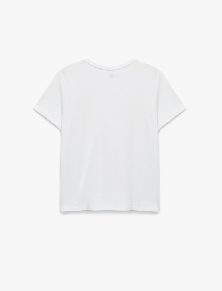  Kısa Kollu Bisiklet Yaka Modal Karışımlı Spor Tişört