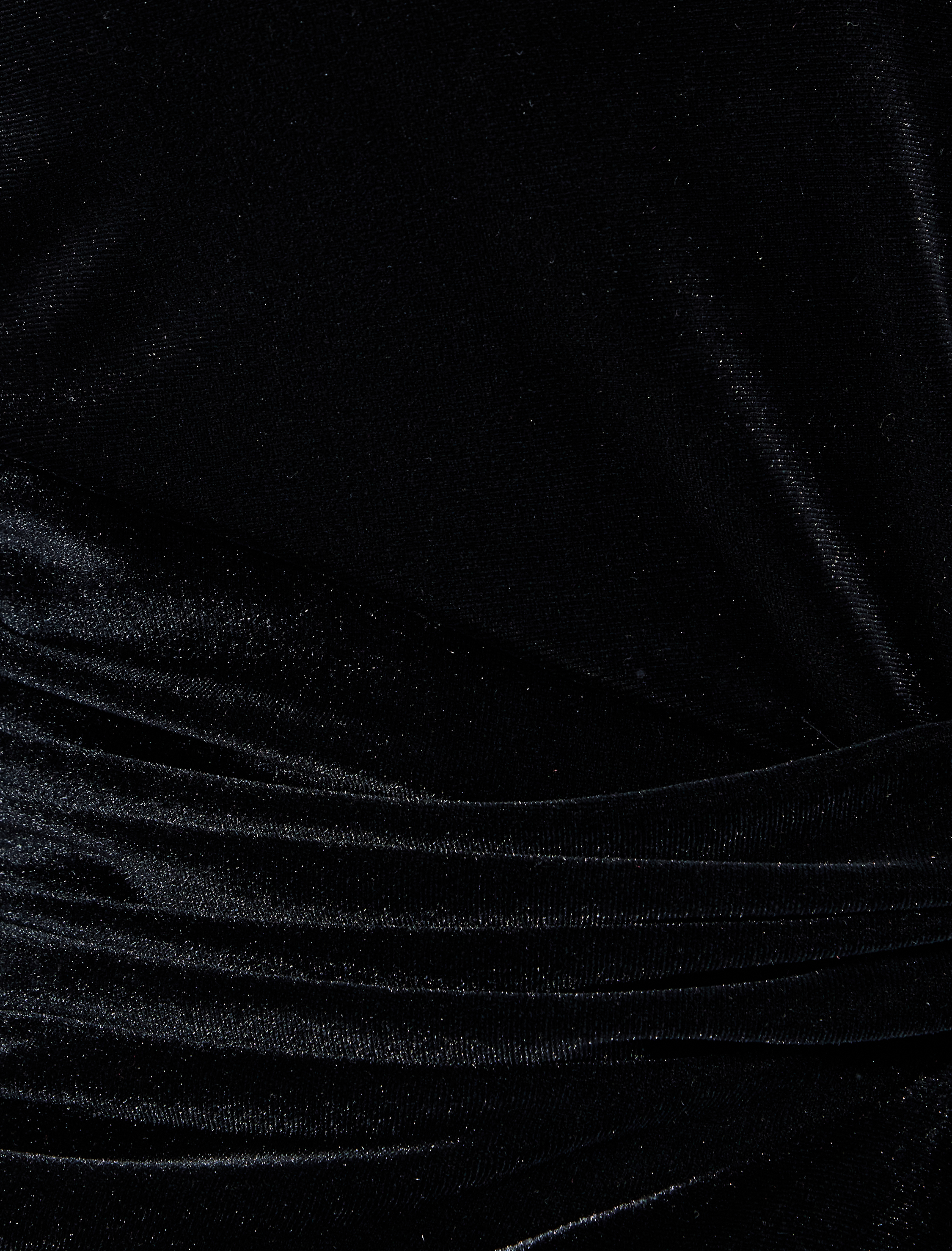   Uzun Kollu V Yaka Yırtmaç Detaylı Slim Fit Midi Elbise