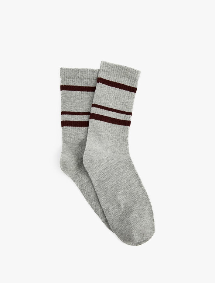 Erkek Çizgili Tenis Çorabı