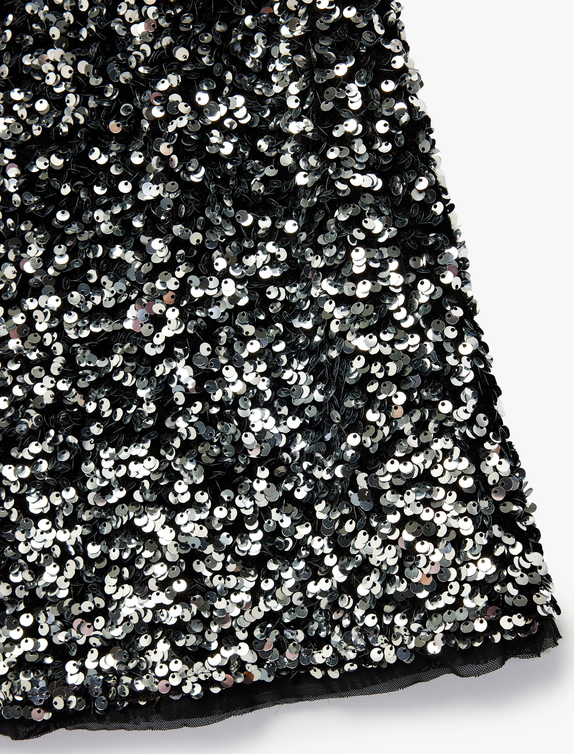  Kız Çocuk Beli Lastikli Pullu Payetli Yılbaşı Etek