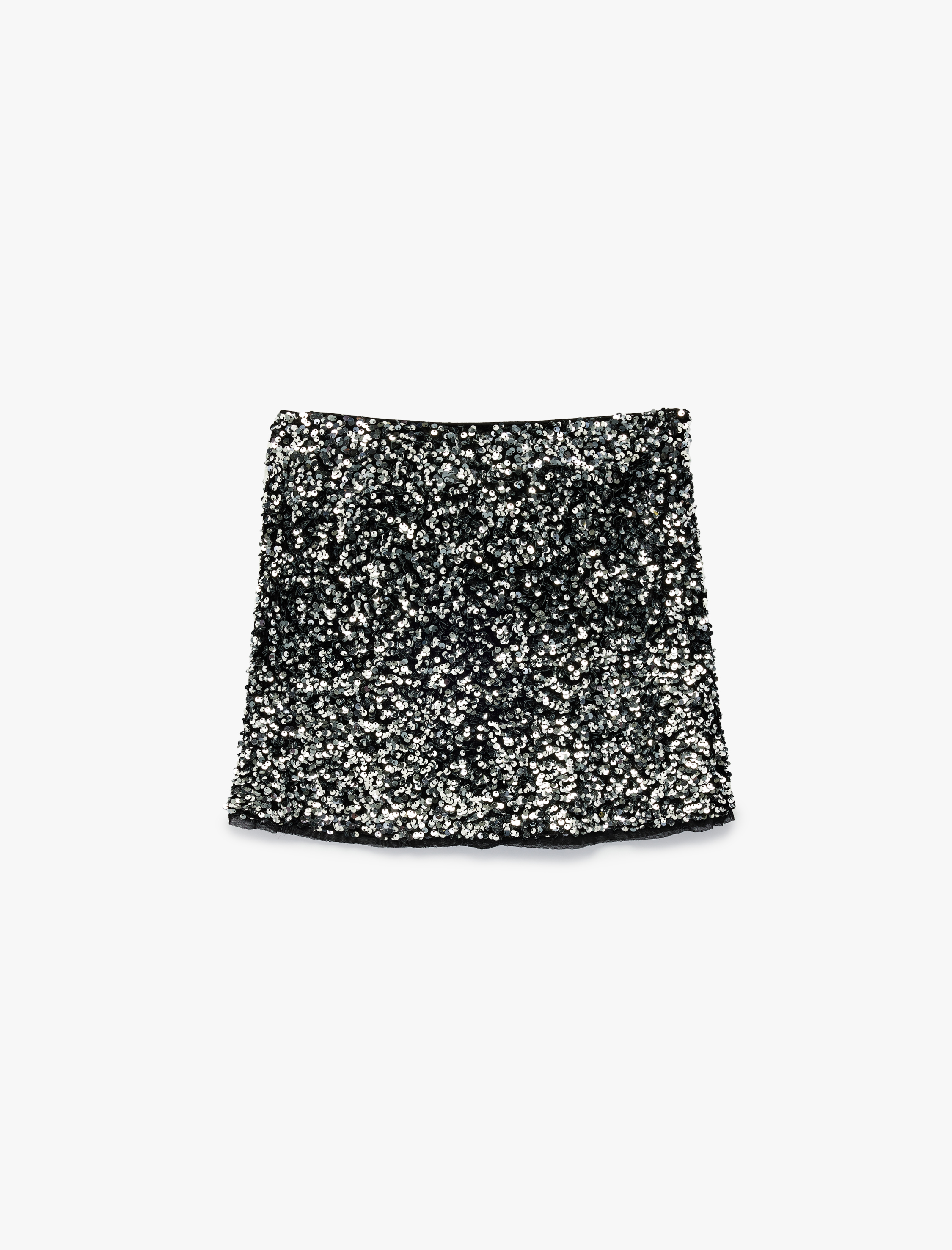  Kız Çocuk Beli Lastikli Pullu Payetli Yılbaşı Etek