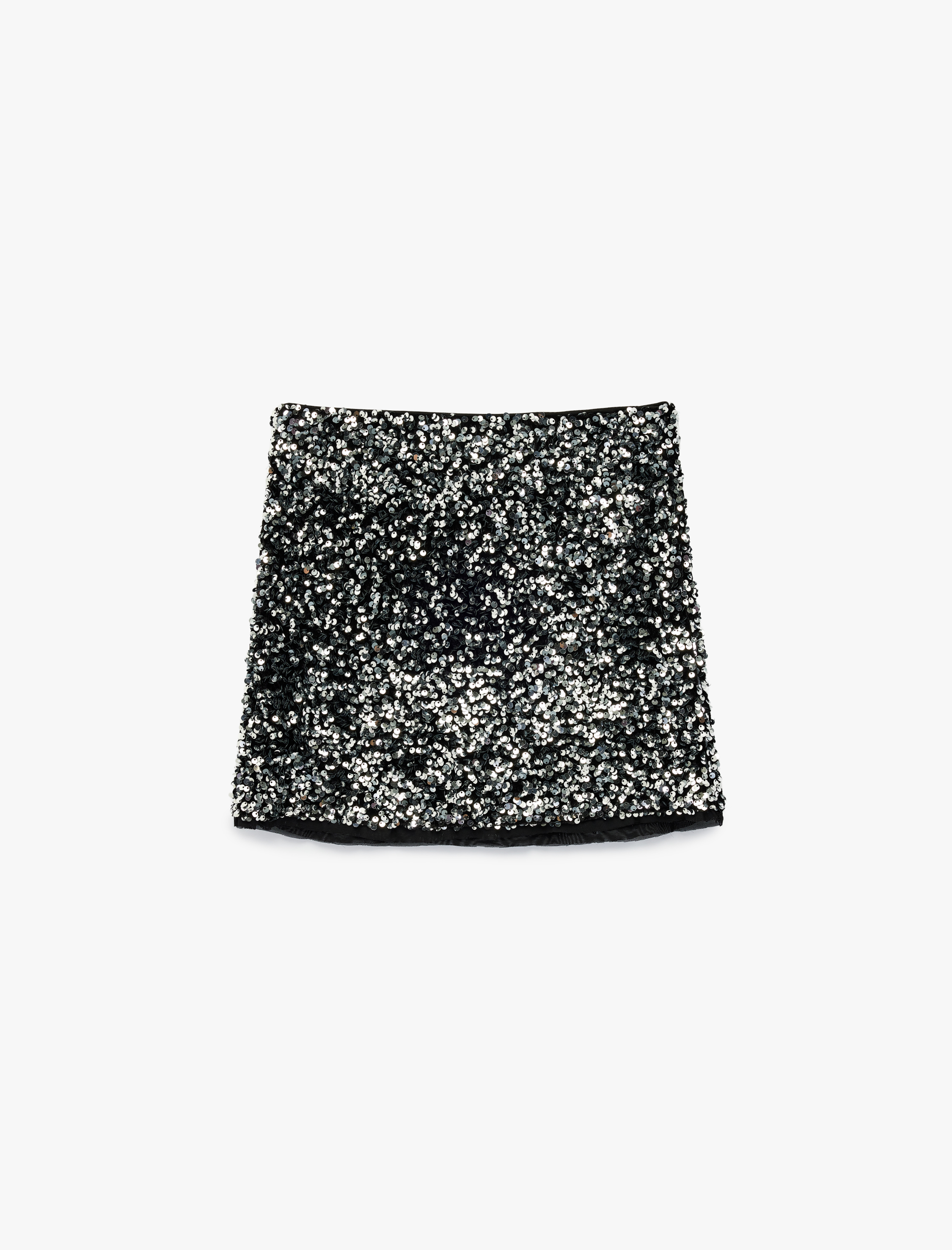  Kız Çocuk Beli Lastikli Pullu Payetli Yılbaşı Etek