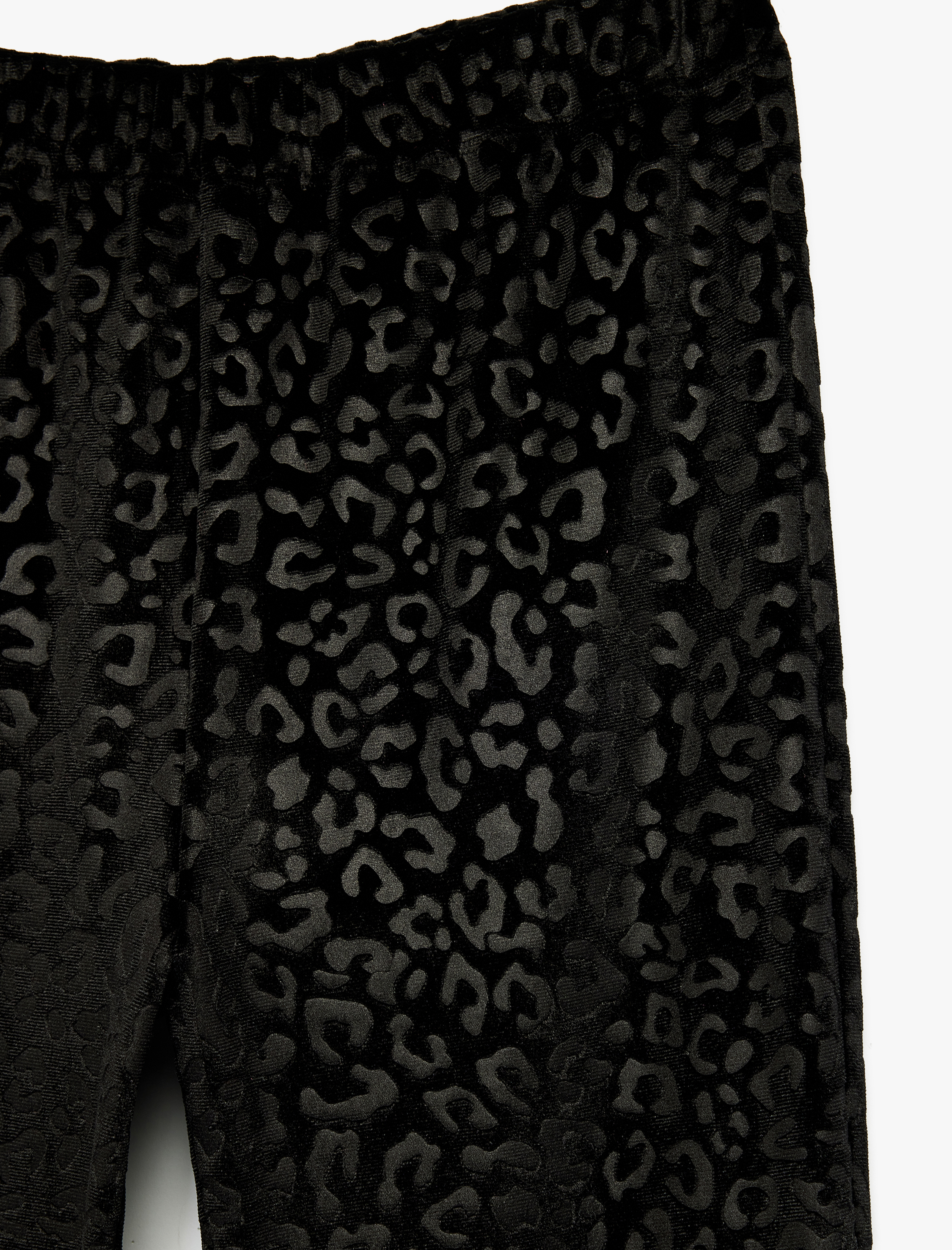  Kız Çocuk Leopar Desenli Geniş Paça Yılbaşı Pantolon