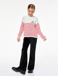 Leopar Desenli Geniş Paça Yılbaşı Pantolon