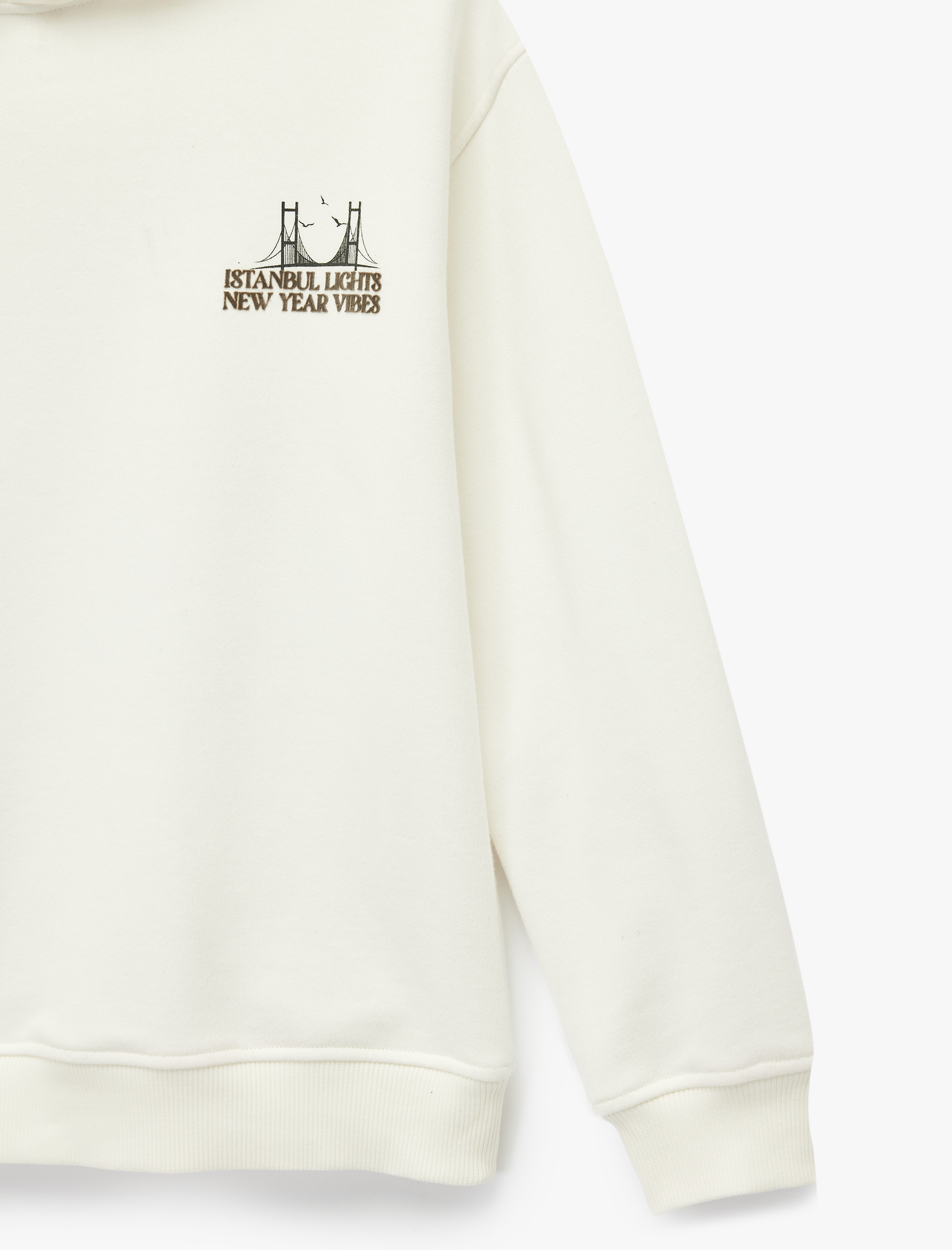  Erkek Çocuk Pamuklu Uzun Kollu Baskılı Oversize Kapşonlu Sweatshirt