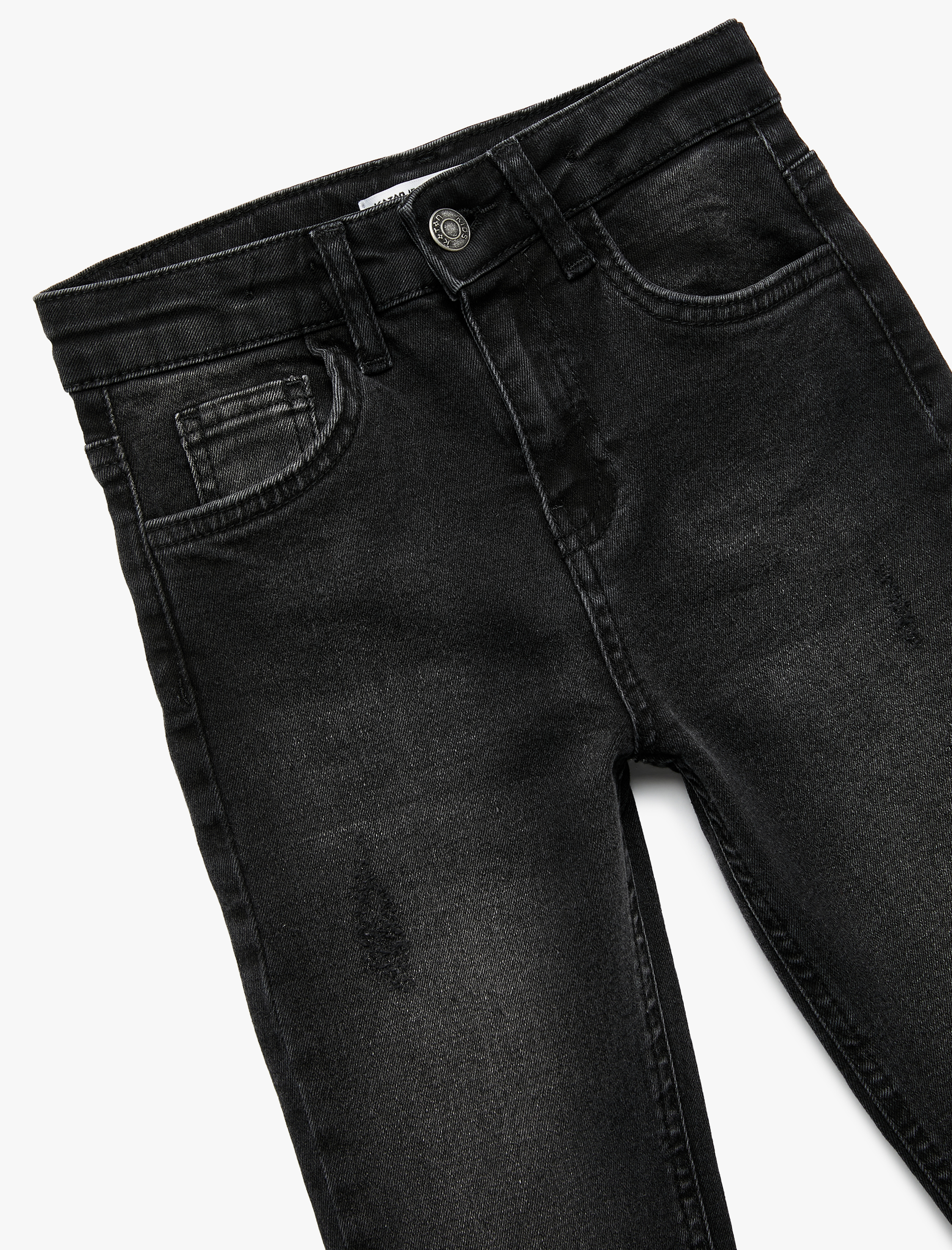 Erkek Çocuk Pamuklu Cepli Slim Fit Denim Pantolon