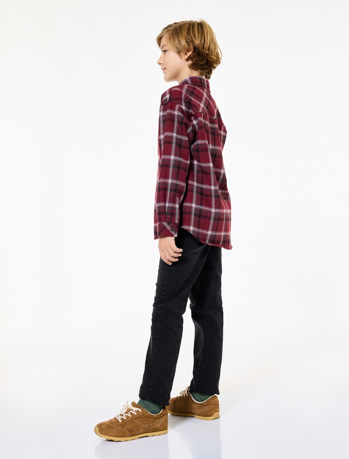 Erkek Çocuk Pamuklu Cepli Slim Fit Denim Pantolon