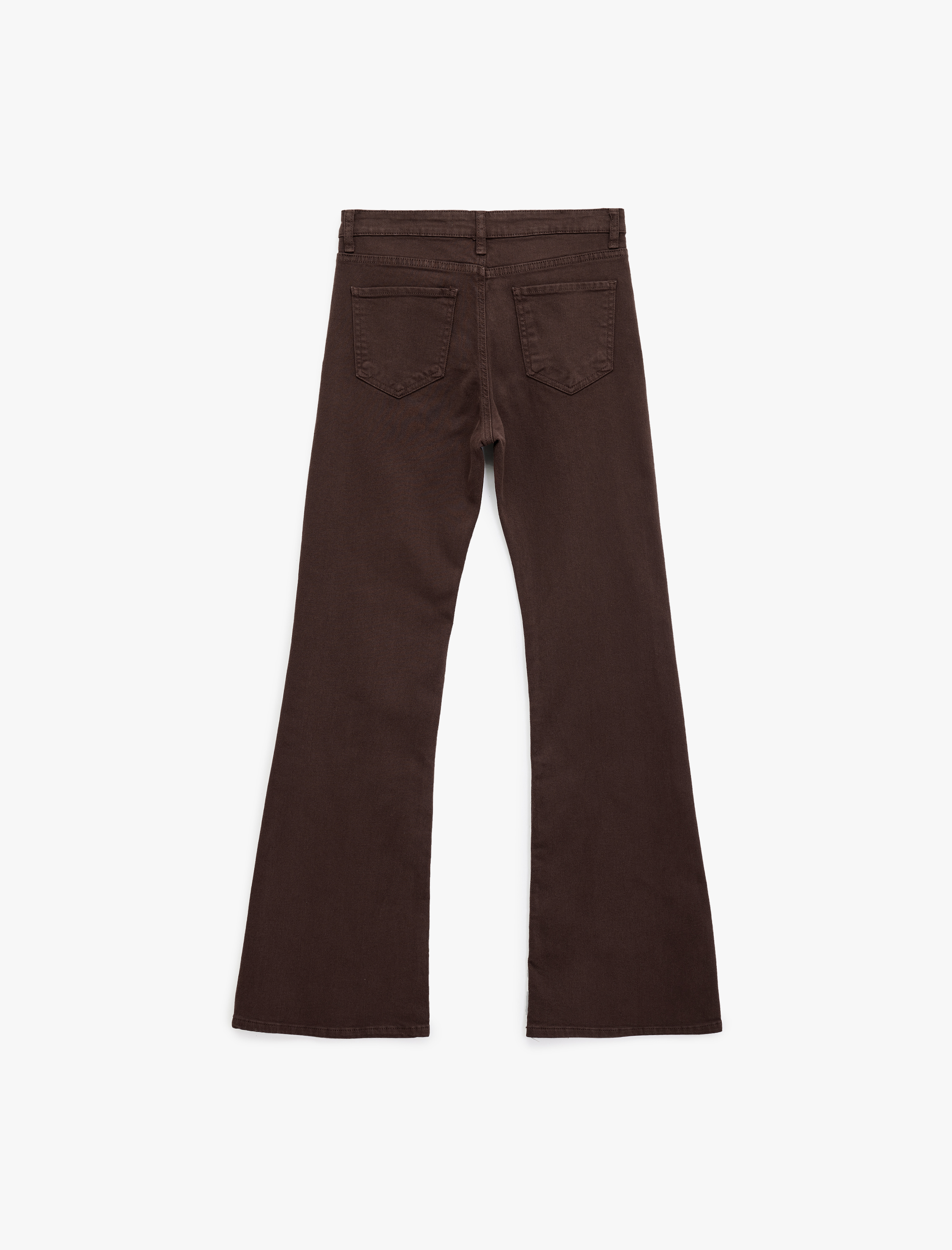 Yüksek Bel Dar Kalıp Pamuklu İspanyol Paça Jean Pantolon - Flare Jeans