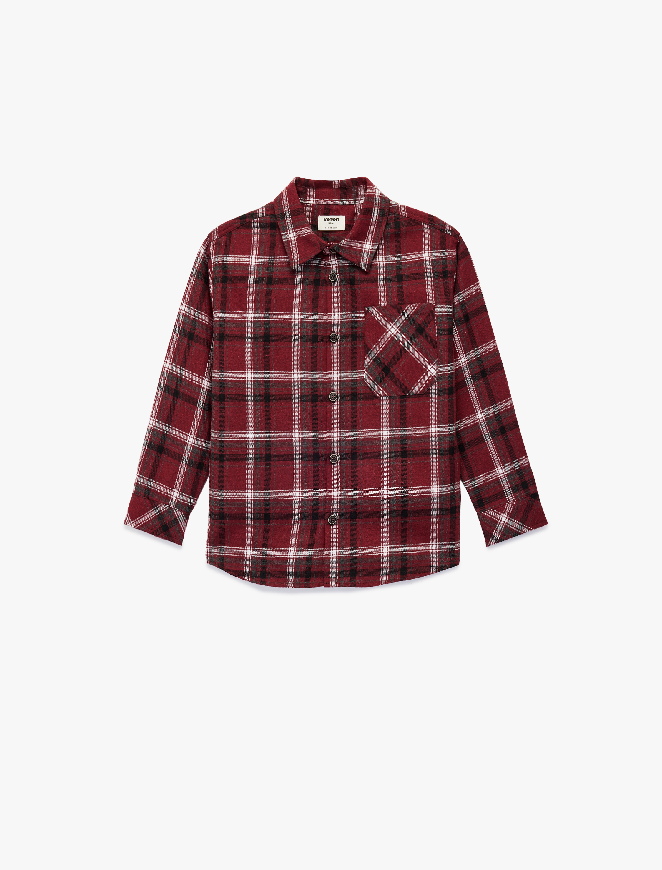  Erkek Çocuk Uzun Kollu Cep Detaylı Ekoseli Gömlek