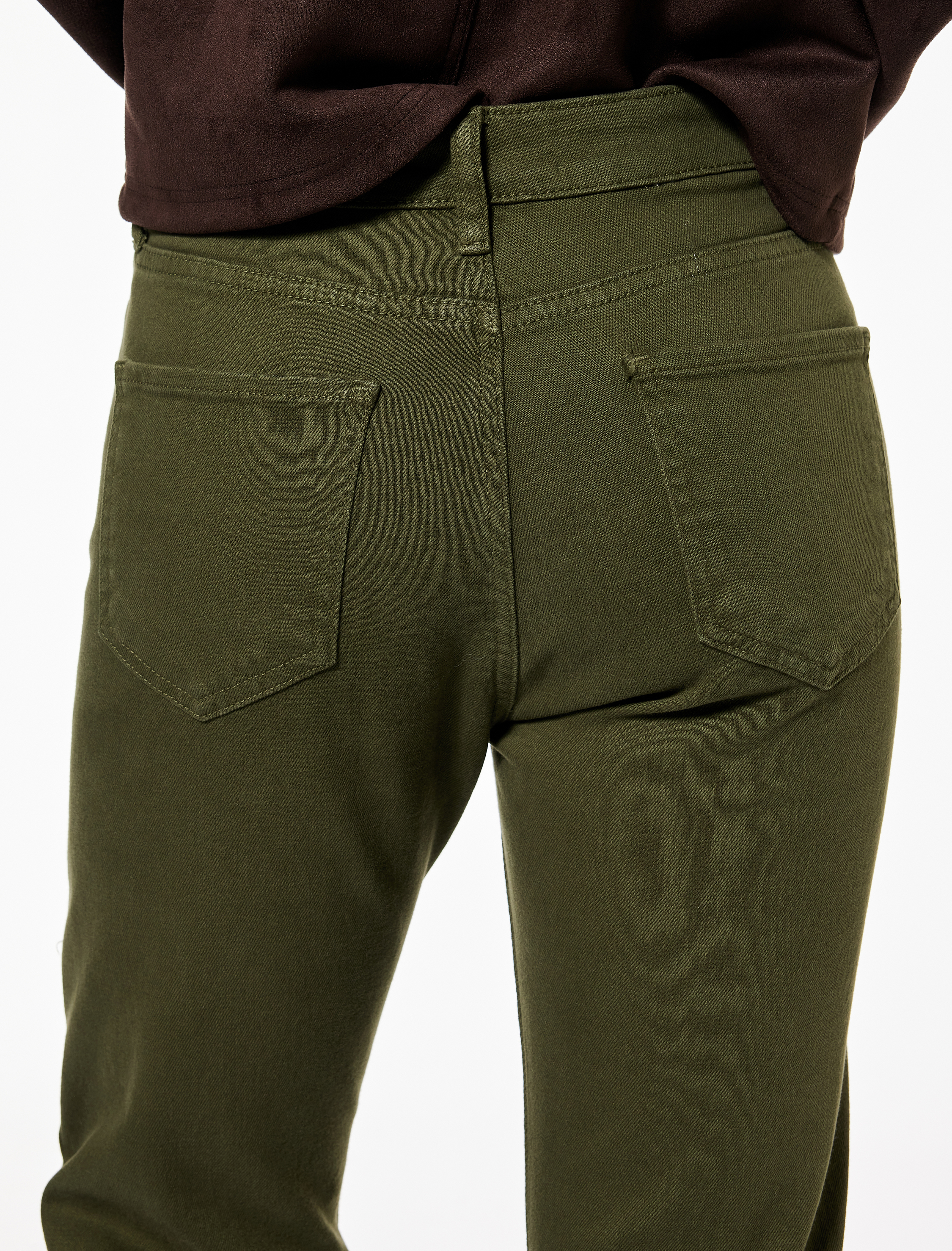 Pamuklu Düğmeli Cepli Dar Kesim Kısa İspanyol Paça Jean Pantolon -  Kick Flare Jeans