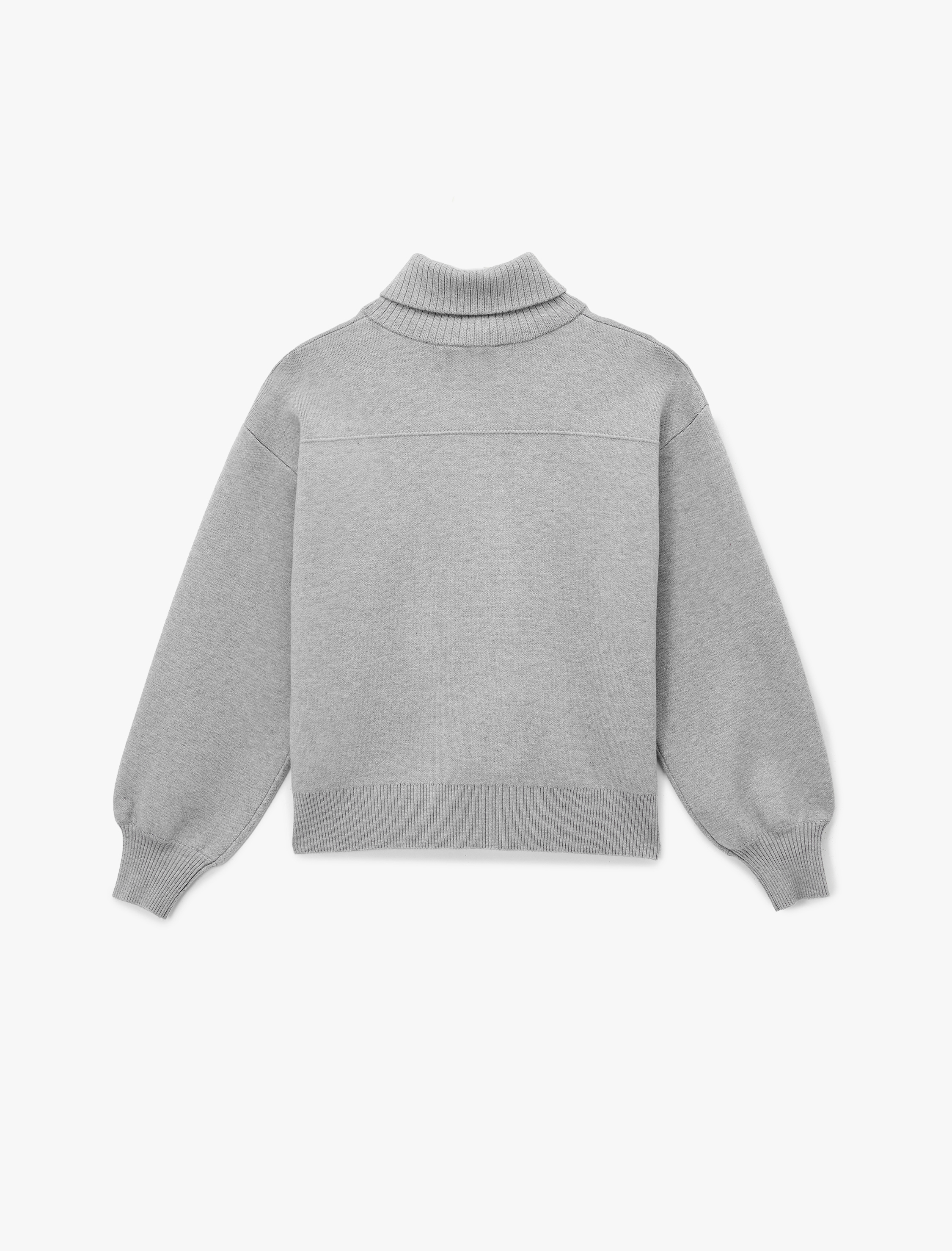   Rahat Kalıp Uzun Kollu Cep Detaylı Viskon Karışımlı Fermuarlı Hırka