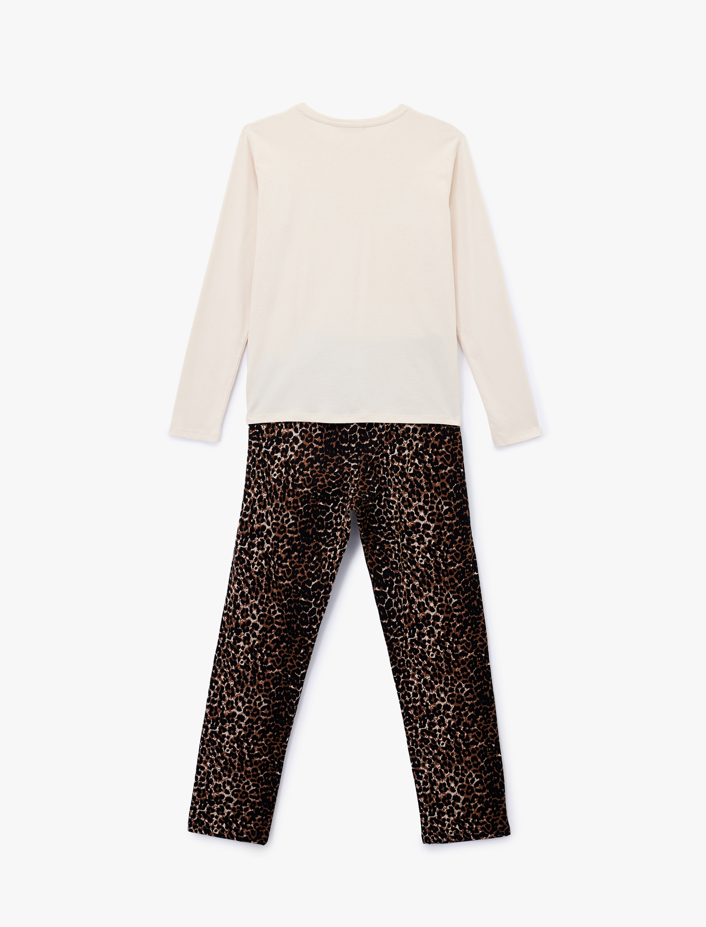   Pamuklu Baskı Detaylı Pijama Takımı