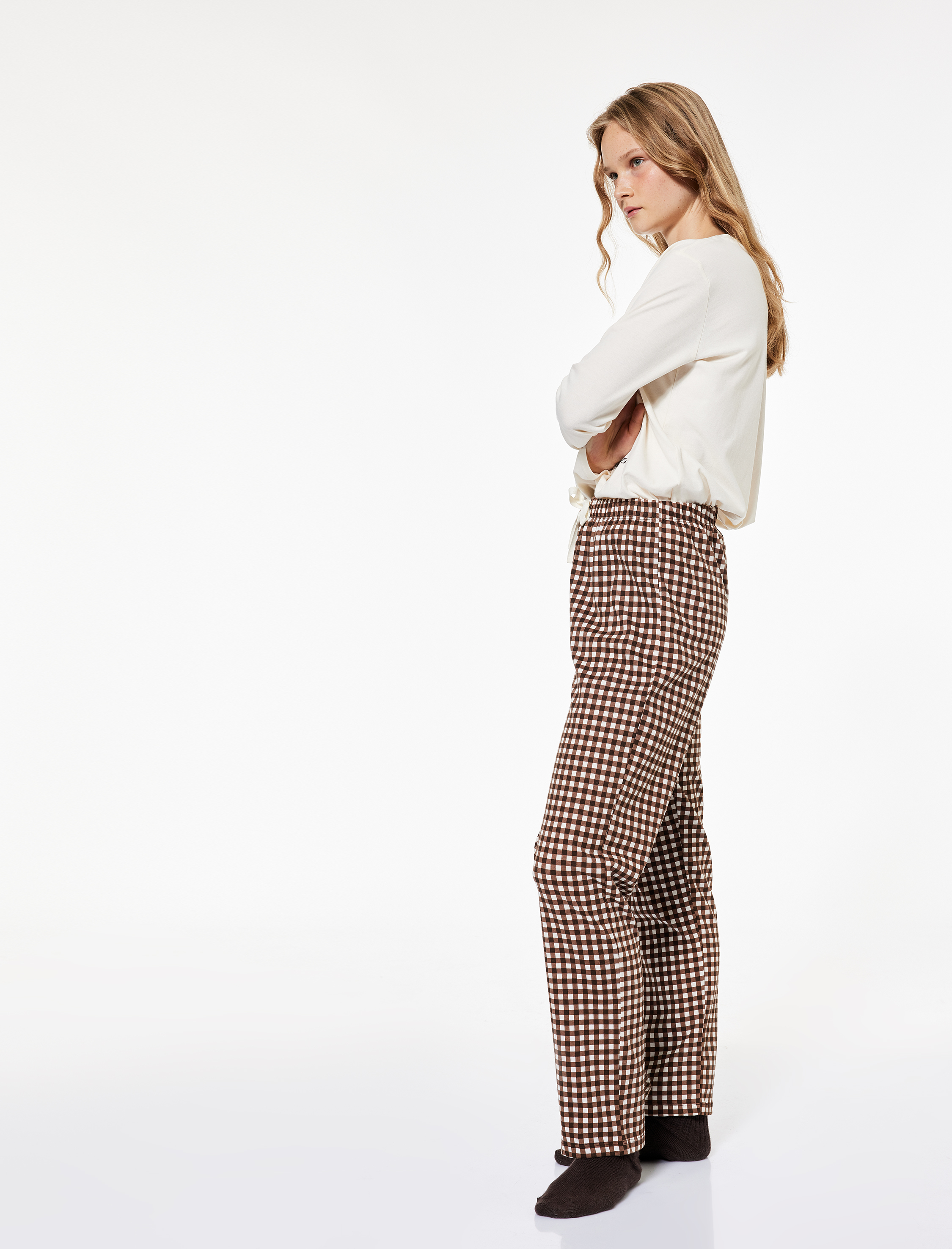 Pamuklu Baskılı Uzun Kollu Pijama Takımı
