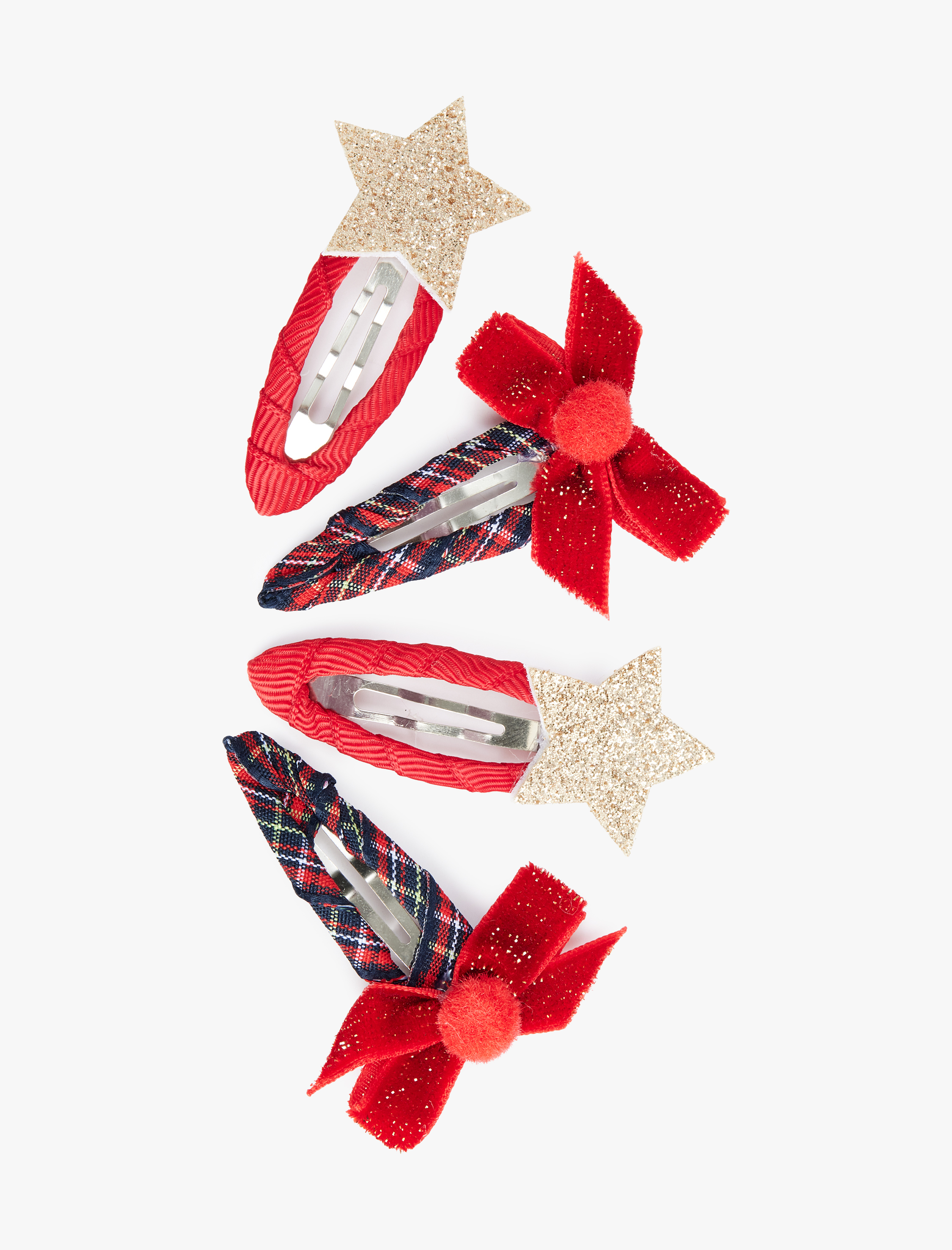  Kız Çocuk Kurdele ve Yıldız Detaylı Çıtçıt Toka Seti