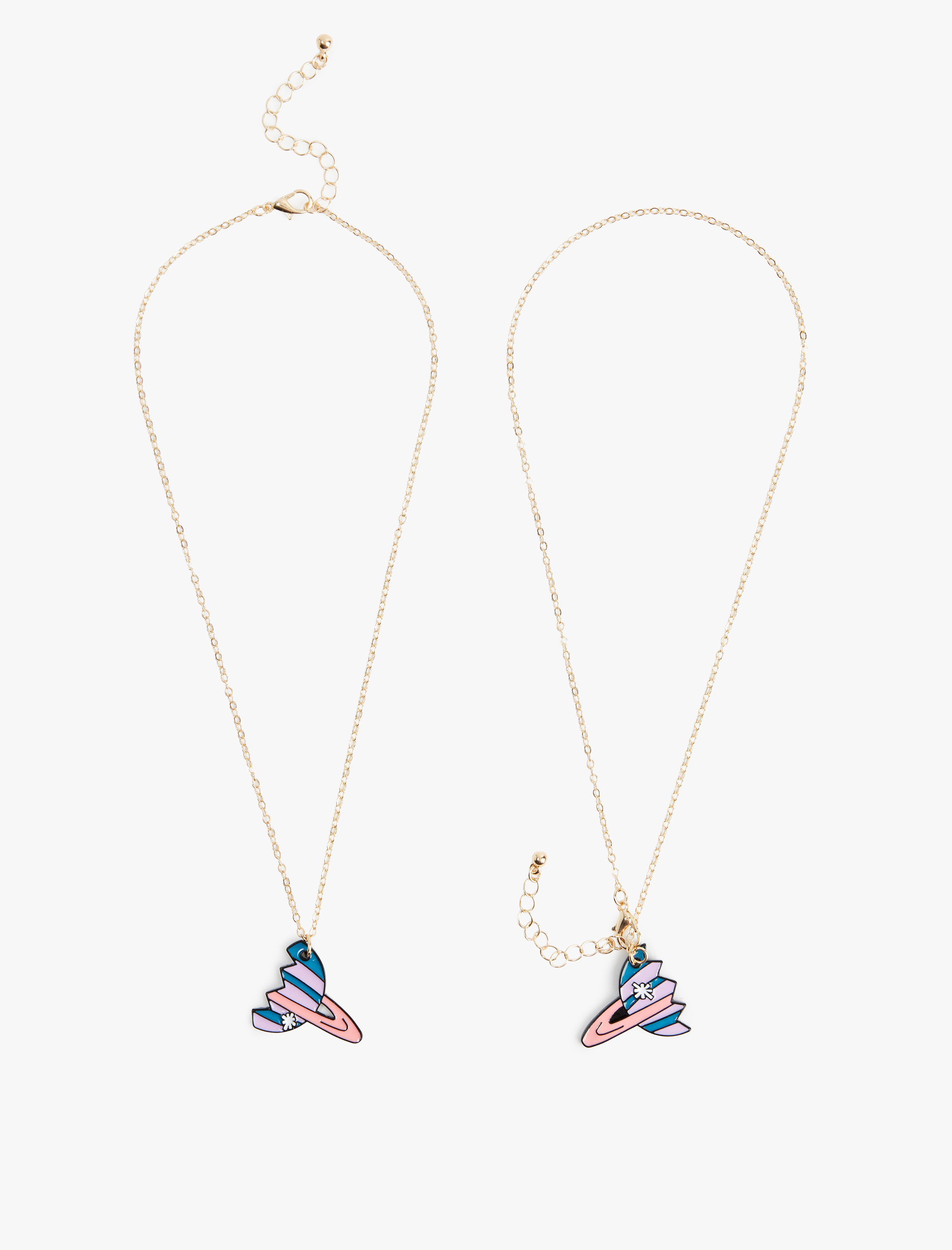 Kadın Çok Renkli Gezegenli 2'li Arkadaşlık Kolyesi