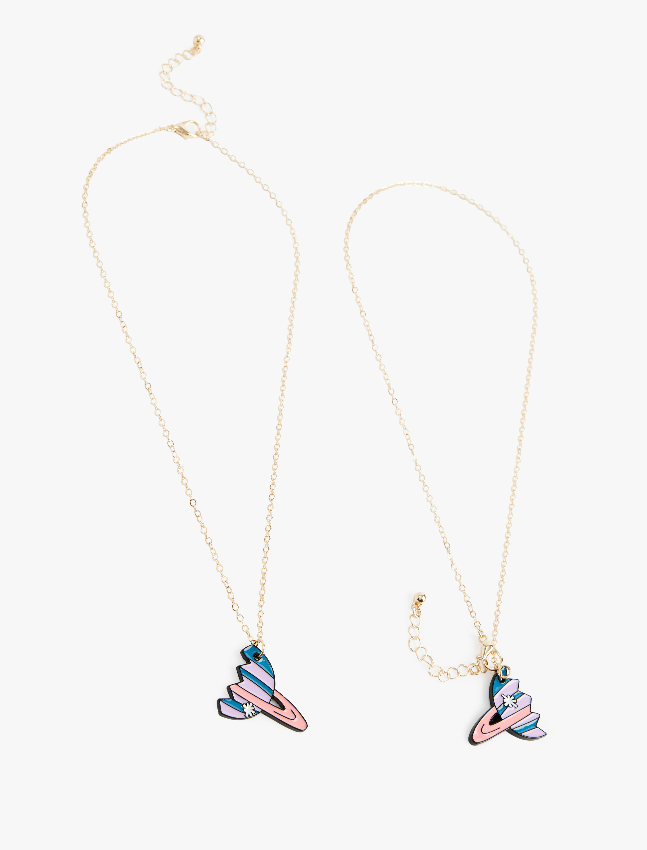 Kadın Çok Renkli Gezegenli 2'li Arkadaşlık Kolyesi