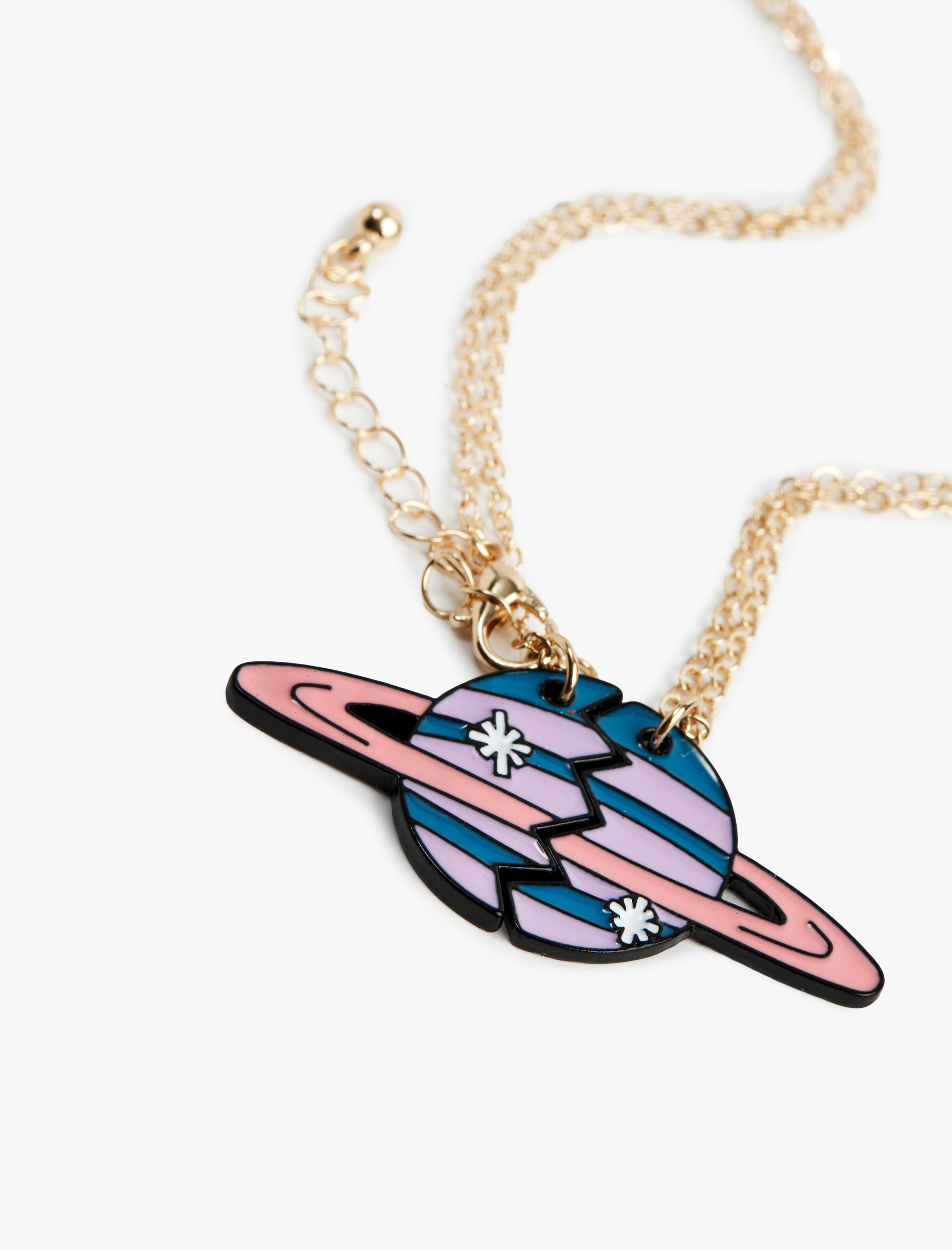 Kadın Çok Renkli Gezegenli 2'li Arkadaşlık Kolyesi