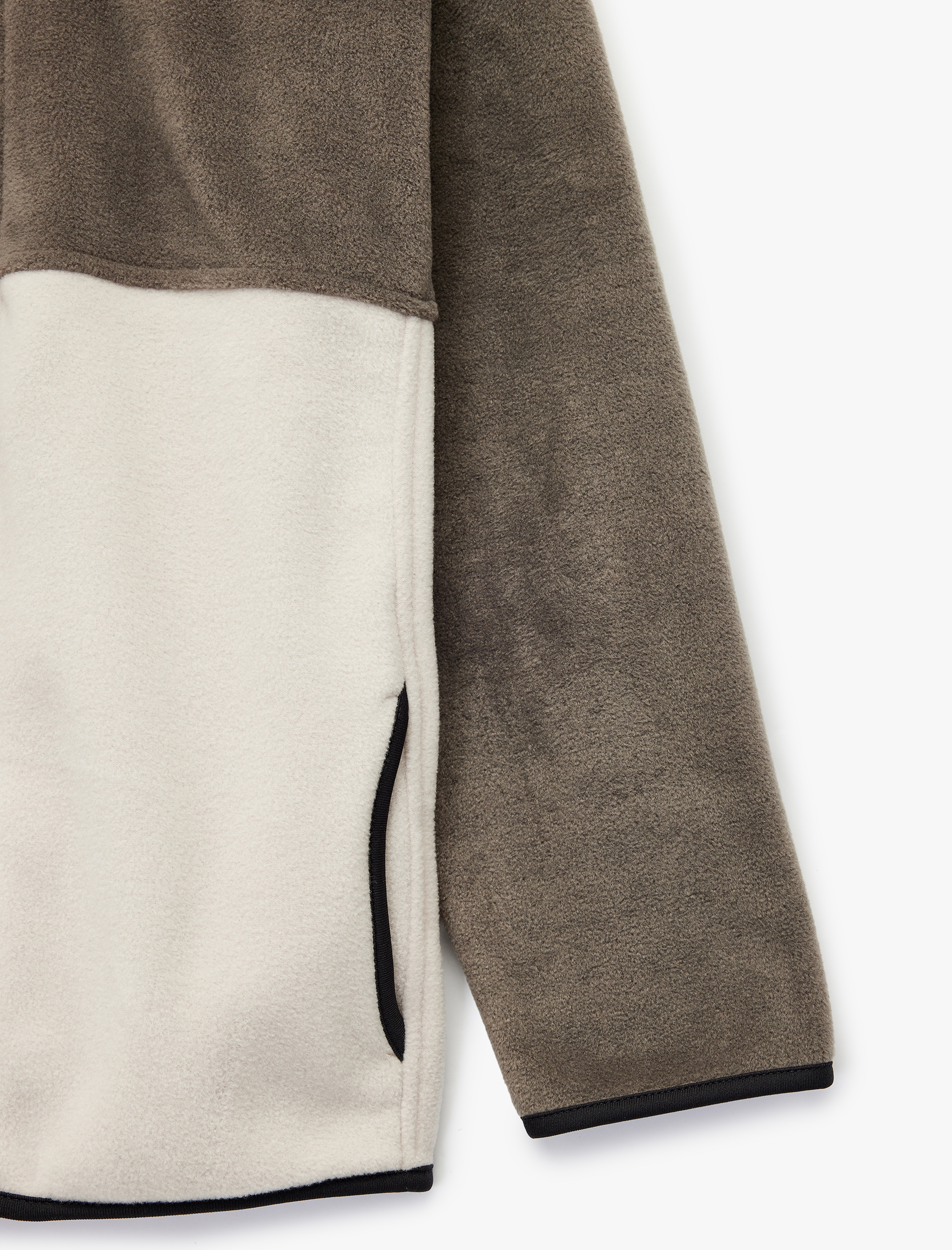  Erkek Çocuk Dik Yaka Uzun Kollu Fermuarlı Polar Sweatshirt