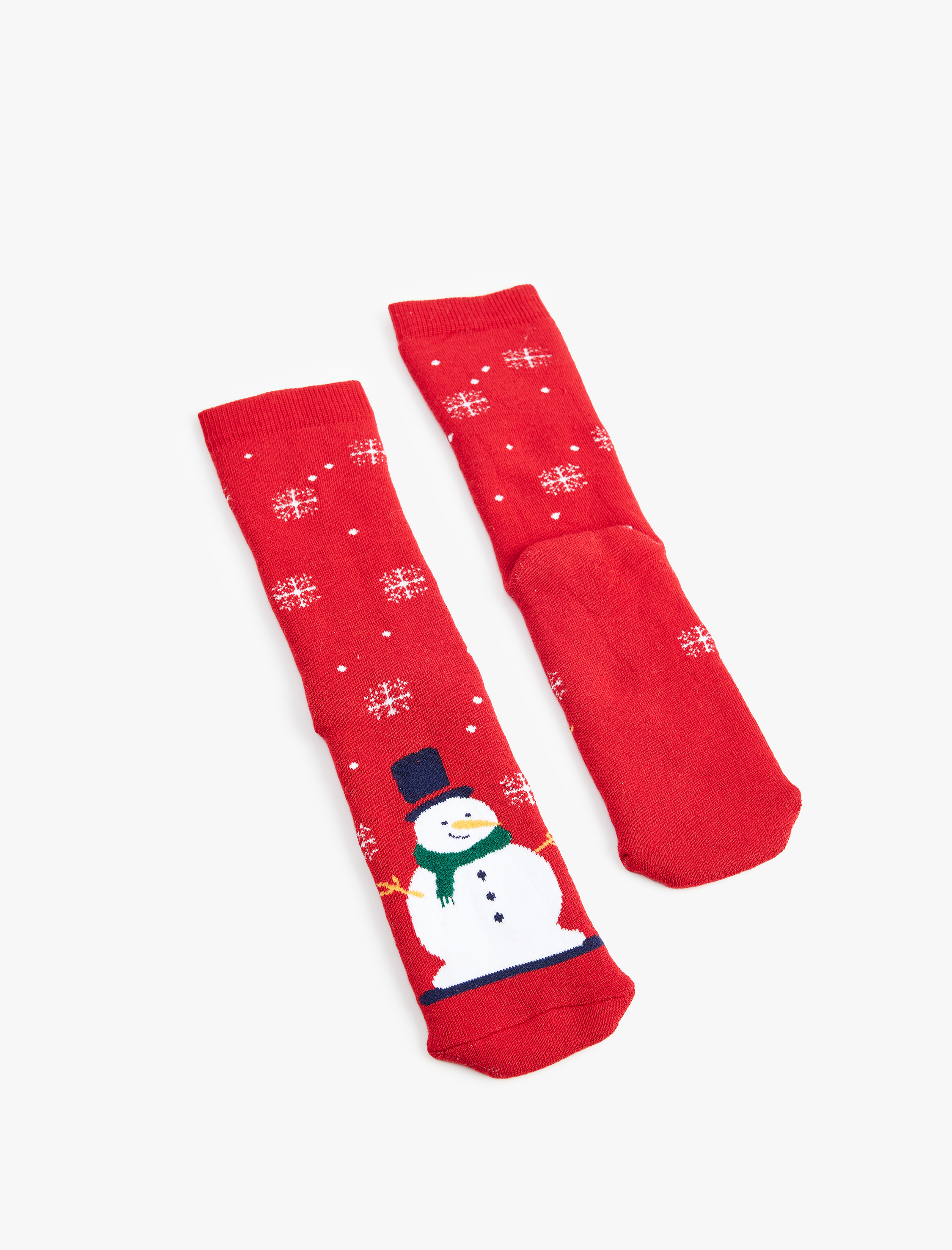 Kadın Yılbaşı Temalı Pamuklu Soket Havlu Çorap