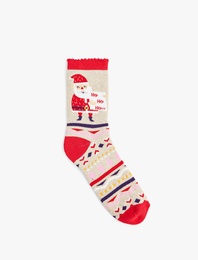 Havlu Yılbaşı Temalı Soket Çorap