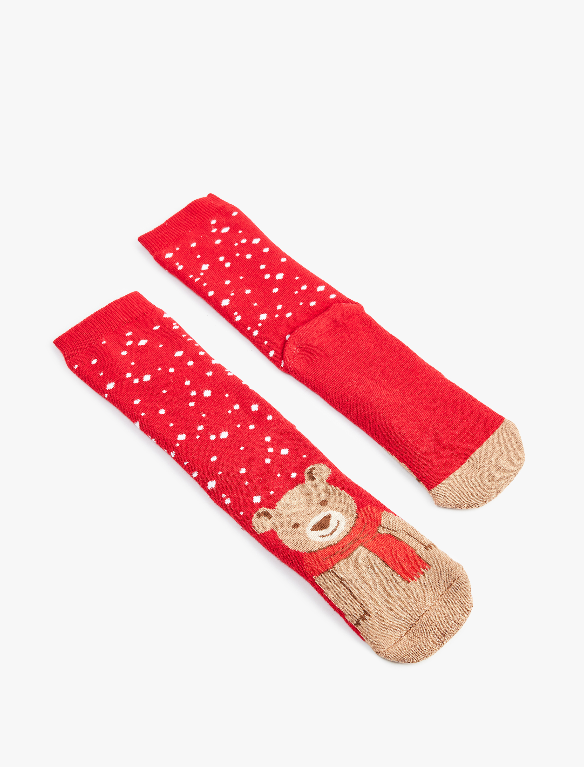  Kadın Yılbaşı Temalı Pamuklu Soket Havlu Çorap