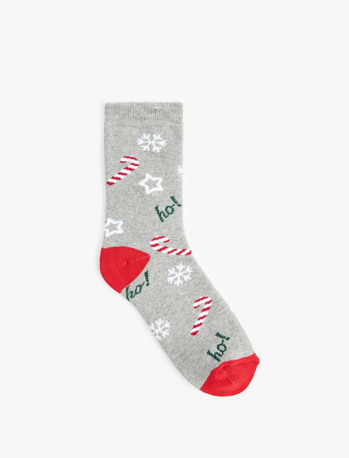 Kadın Yılbaşı Temalı Soket Havlu Çorap