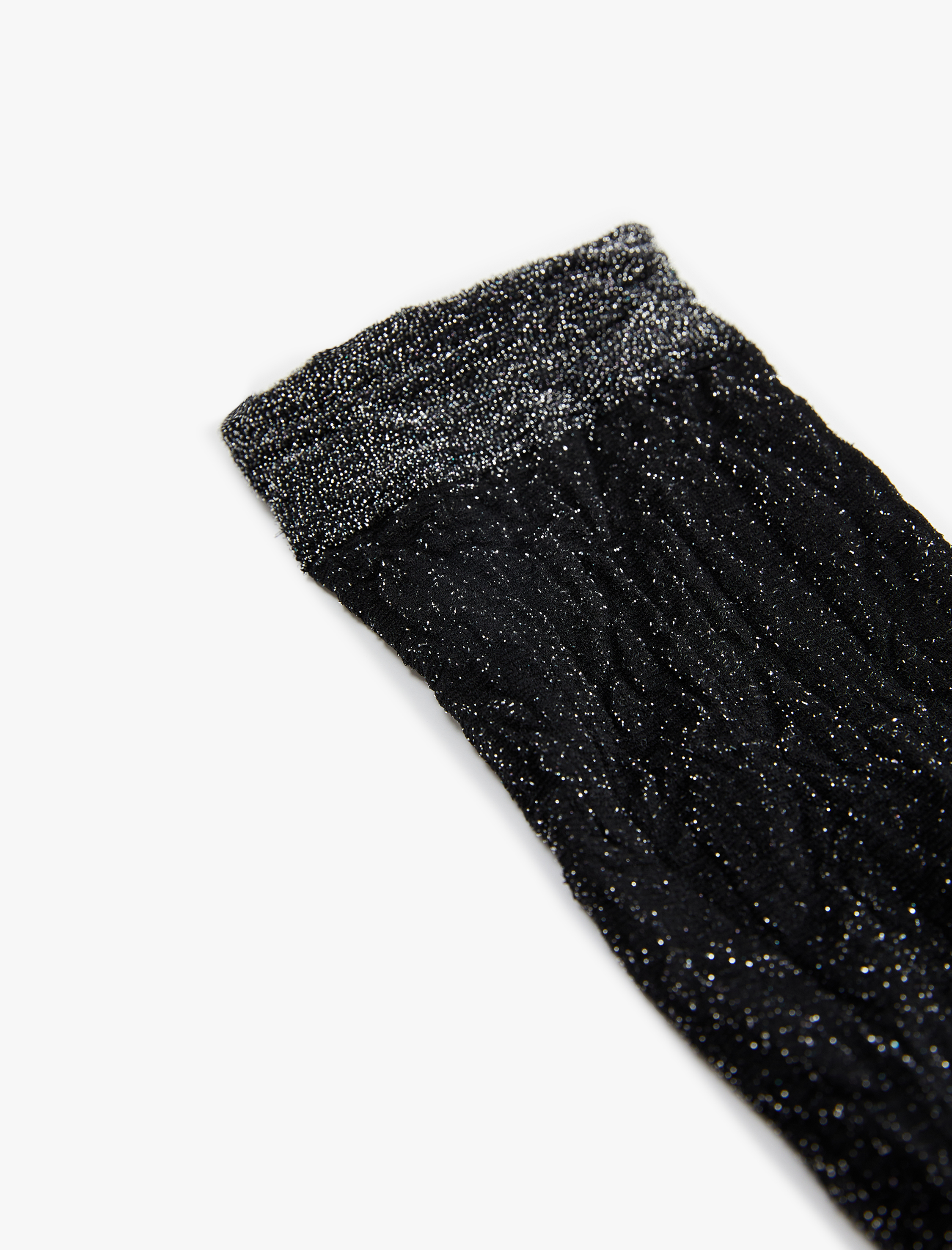  Kadın 30 DEN Simli Pamuklu Diz Altı Çorap