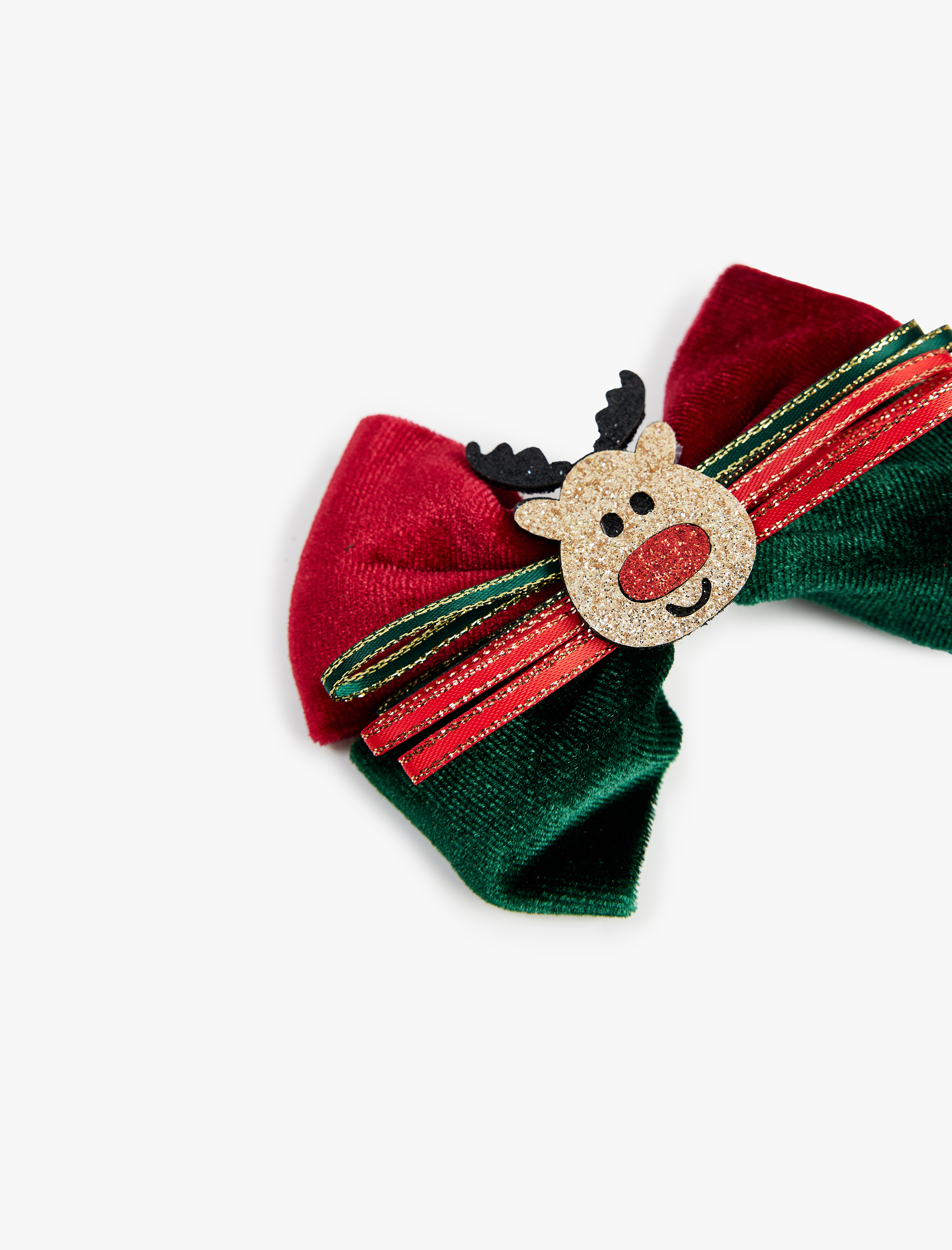  Kız Çocuk Geyik Figürlü Fiyonklu Saç Tokası