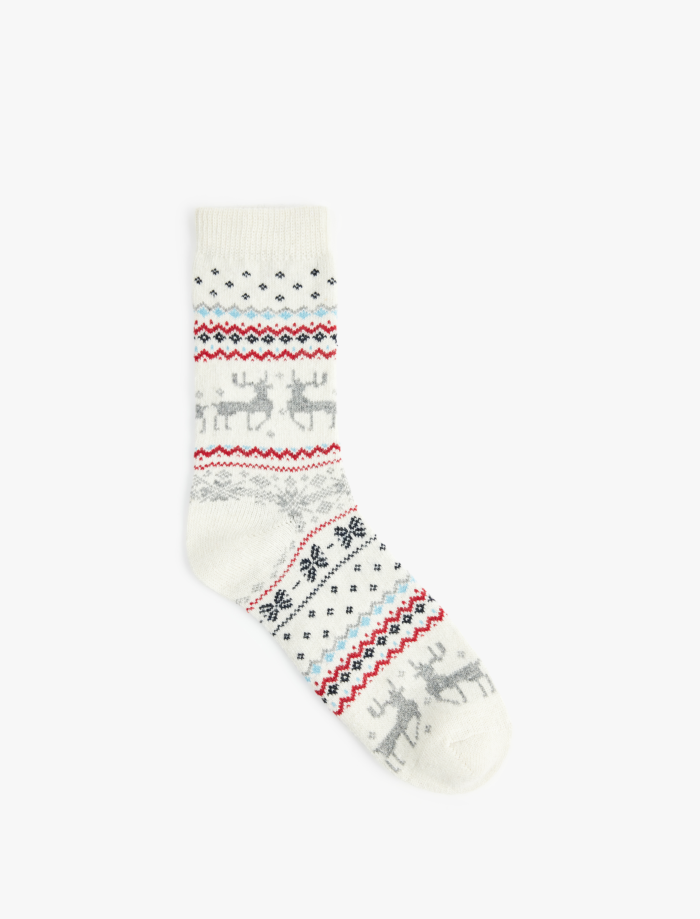 Kadın Yılbaşı Temalı Koyun Yünlü Soket Havlu Çorap