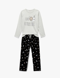 Pamuklu Baskılı Pijama Takımı
