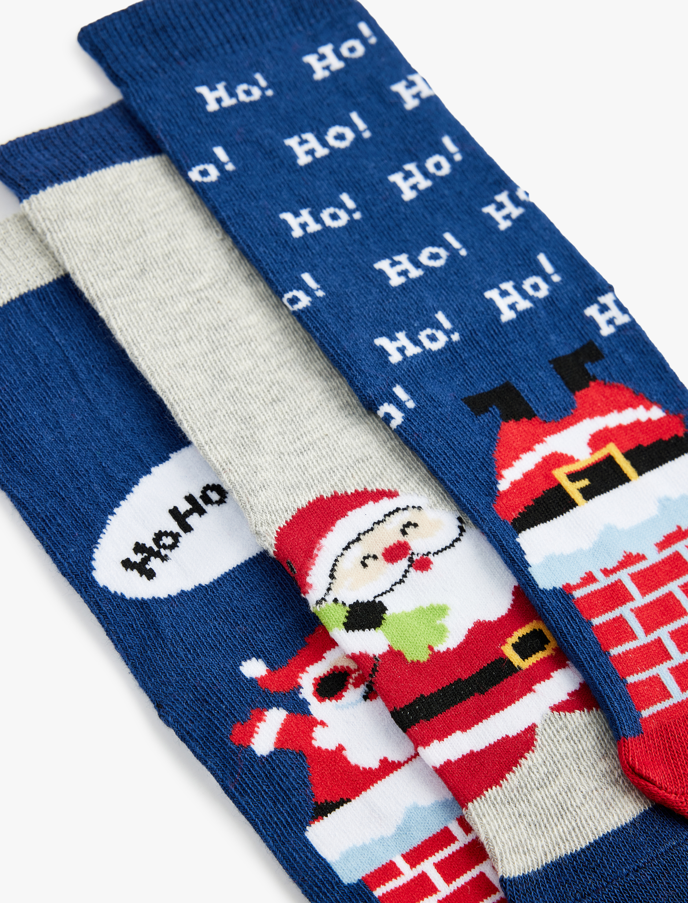  Erkek Çocuk Yılbaşı Temalı 3'lü Pamuklu Çorap Seti