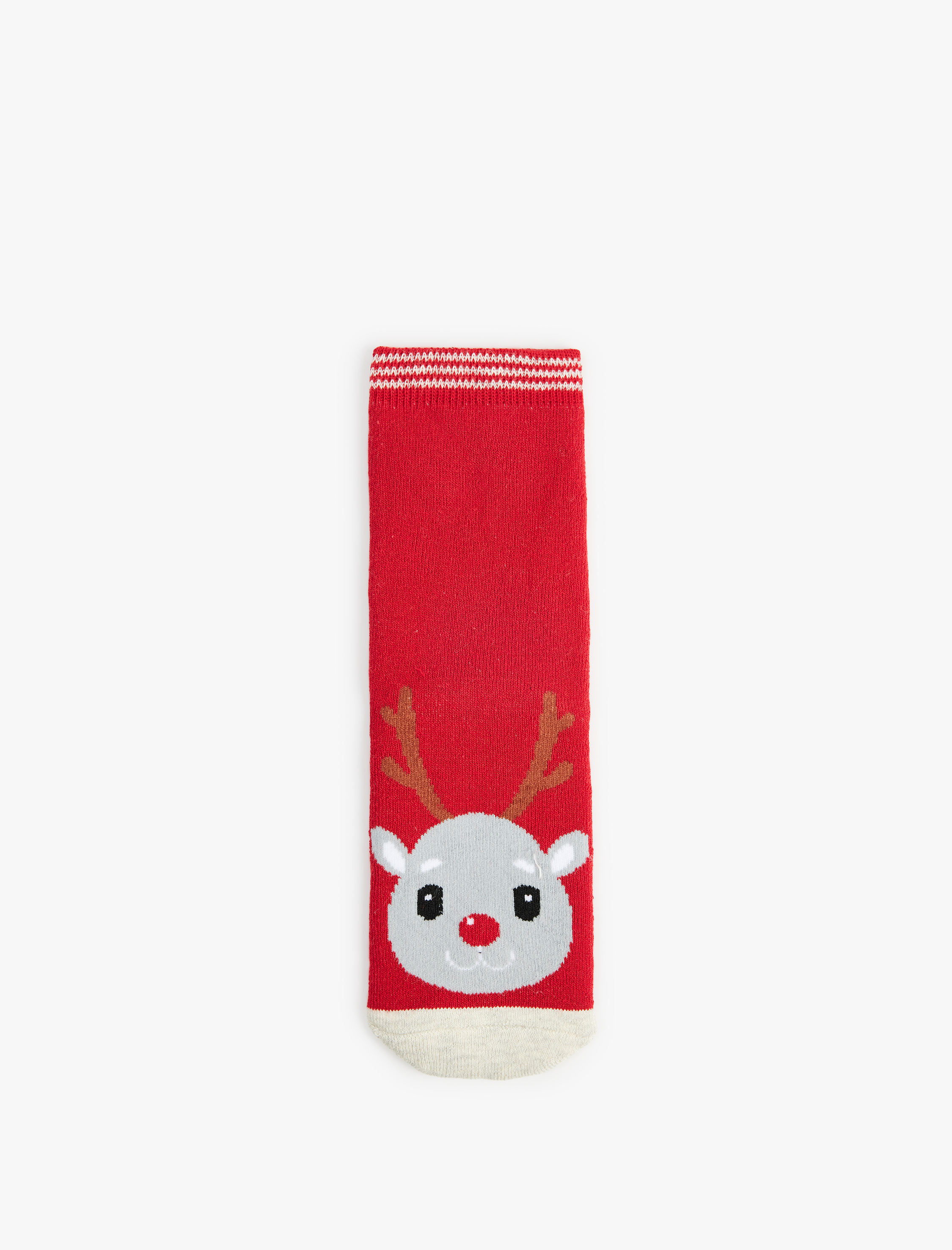  Kız Çocuk Geyik Detaylı Pamuklu Havlu Çorap