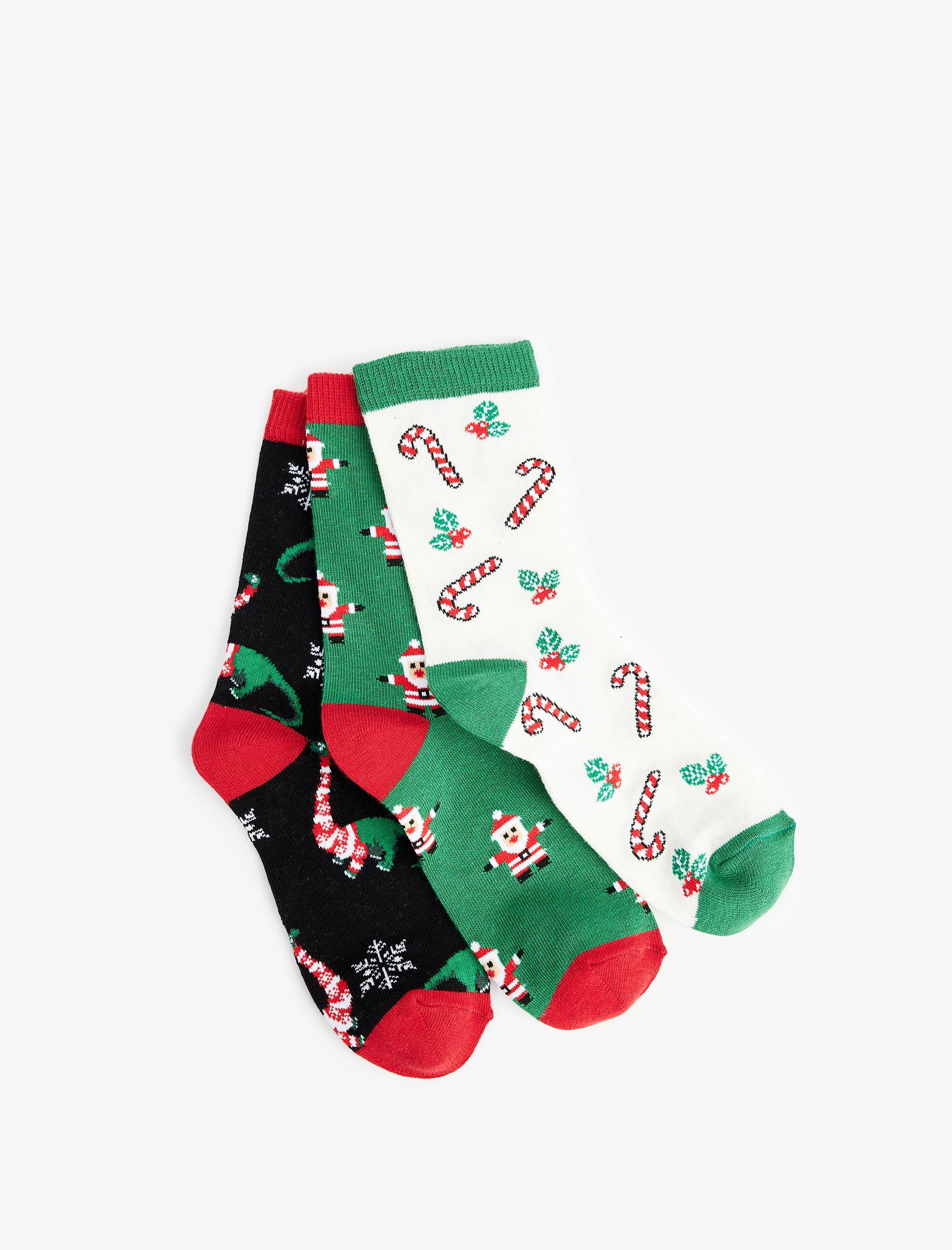  Erkek Çocuk Yılbaşı Temalı 3'lü Çorap Seti