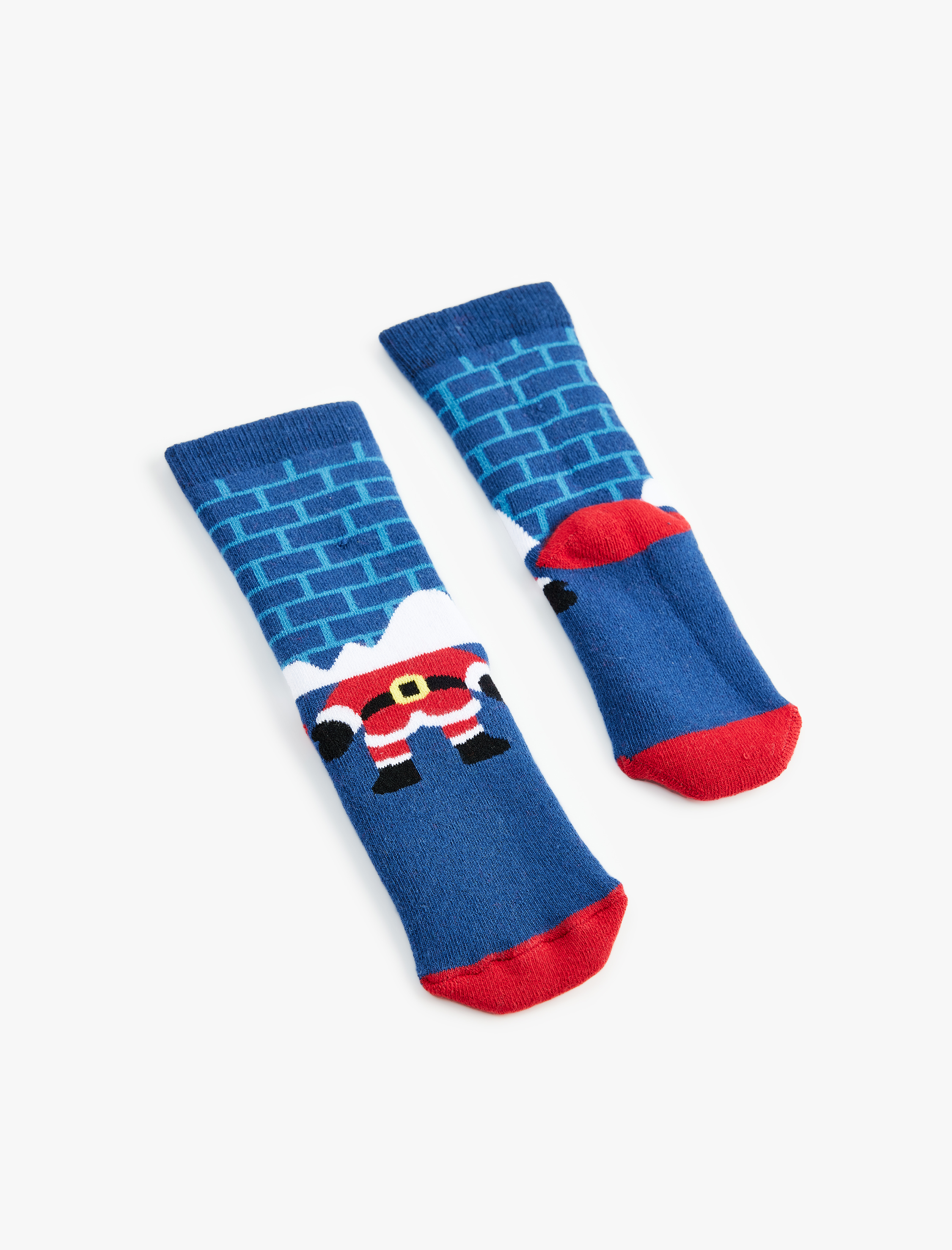  Erkek Çocuk Noel Baba Detaylı Pamuklu Havlu Çorap