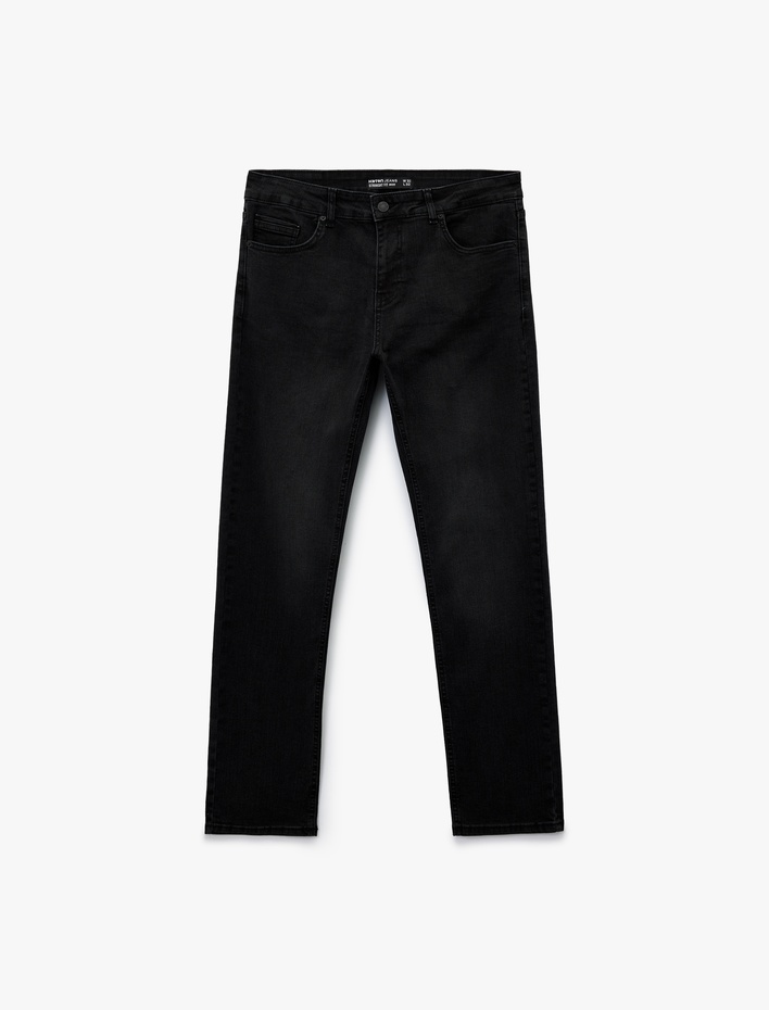  Pamuklu Normal Bel Straight Fit Jean Pantolon - Mark Jean
