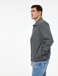 Viskon Karışımlı Uzun Kollu Cepli Klasik Yaka Gömlek Ceket