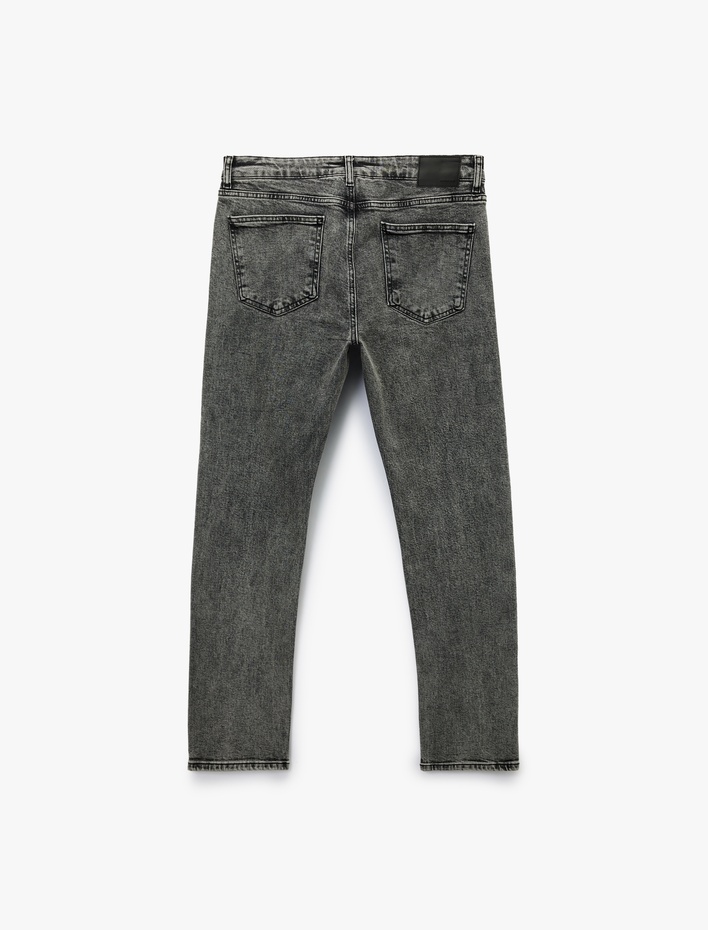  Normal Bel Pamuklu Straight Fit Jean Pantolon - Mark Jean