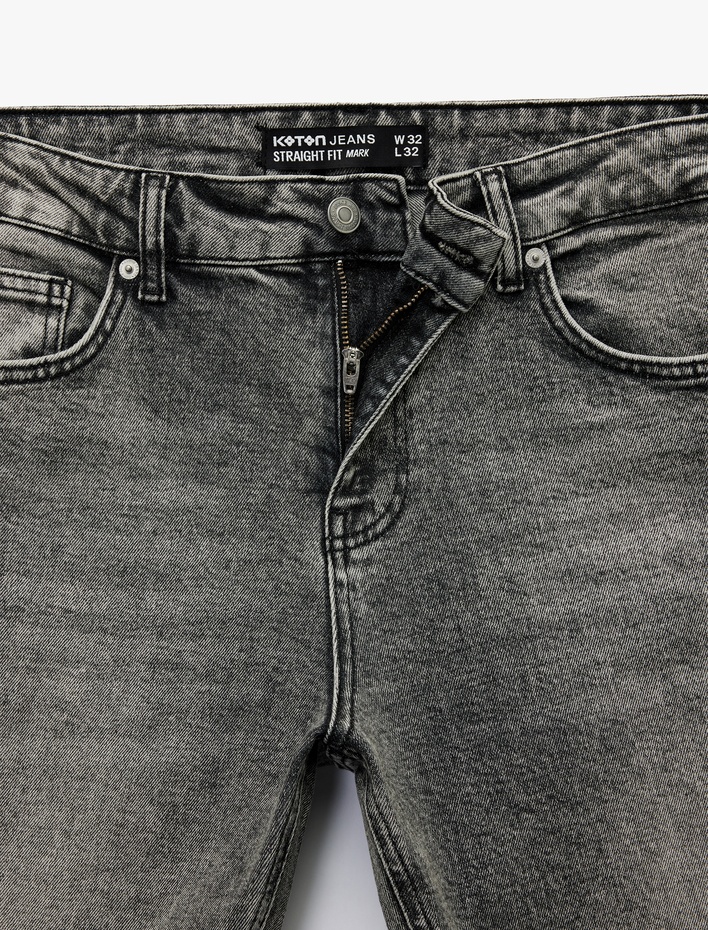  Normal Bel Pamuklu Straight Fit Jean Pantolon - Mark Jean