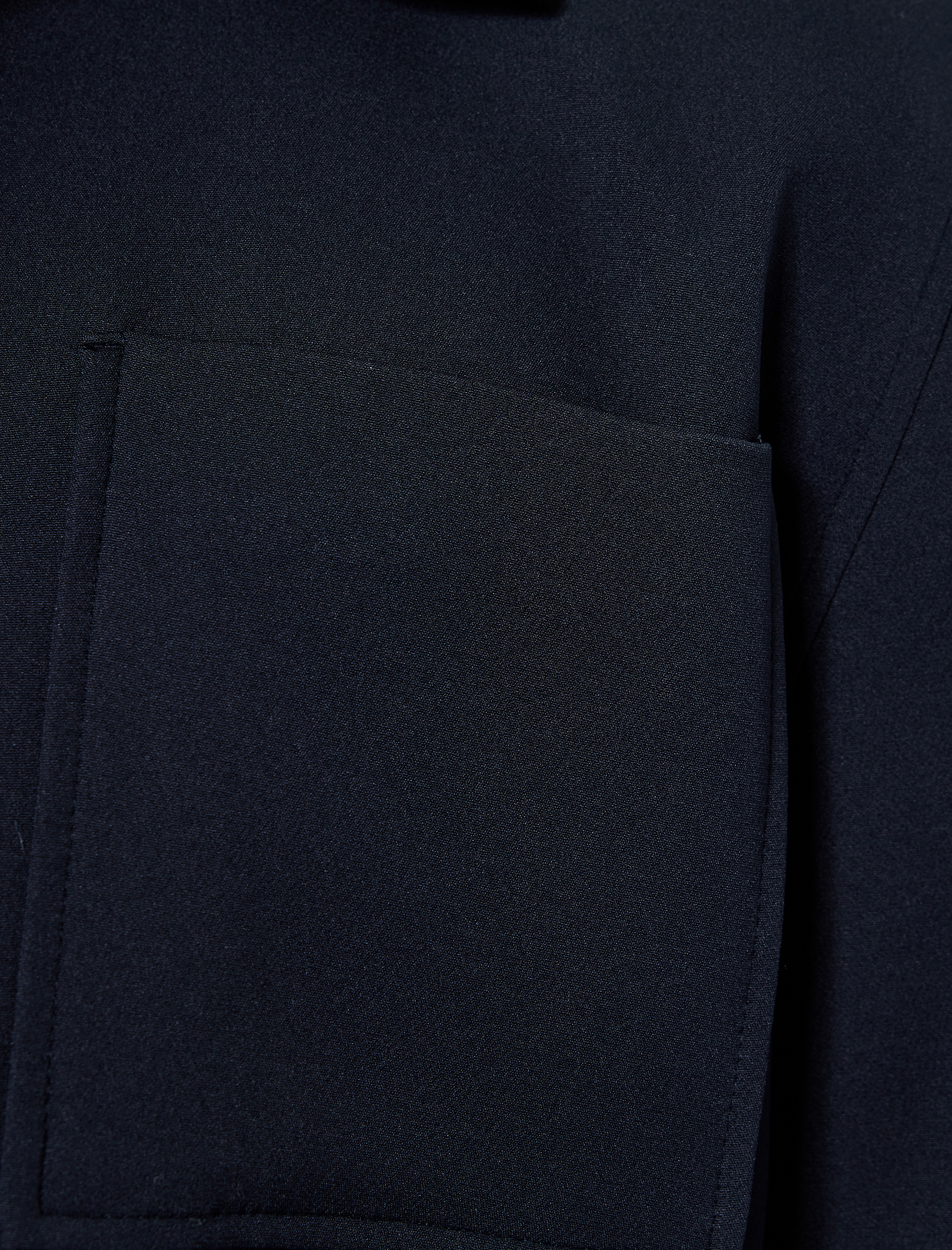 Uzun Kollu Cep Detaylı Düğmeli Gömlek Yaka Slim Fit Mevsimlik Ceket