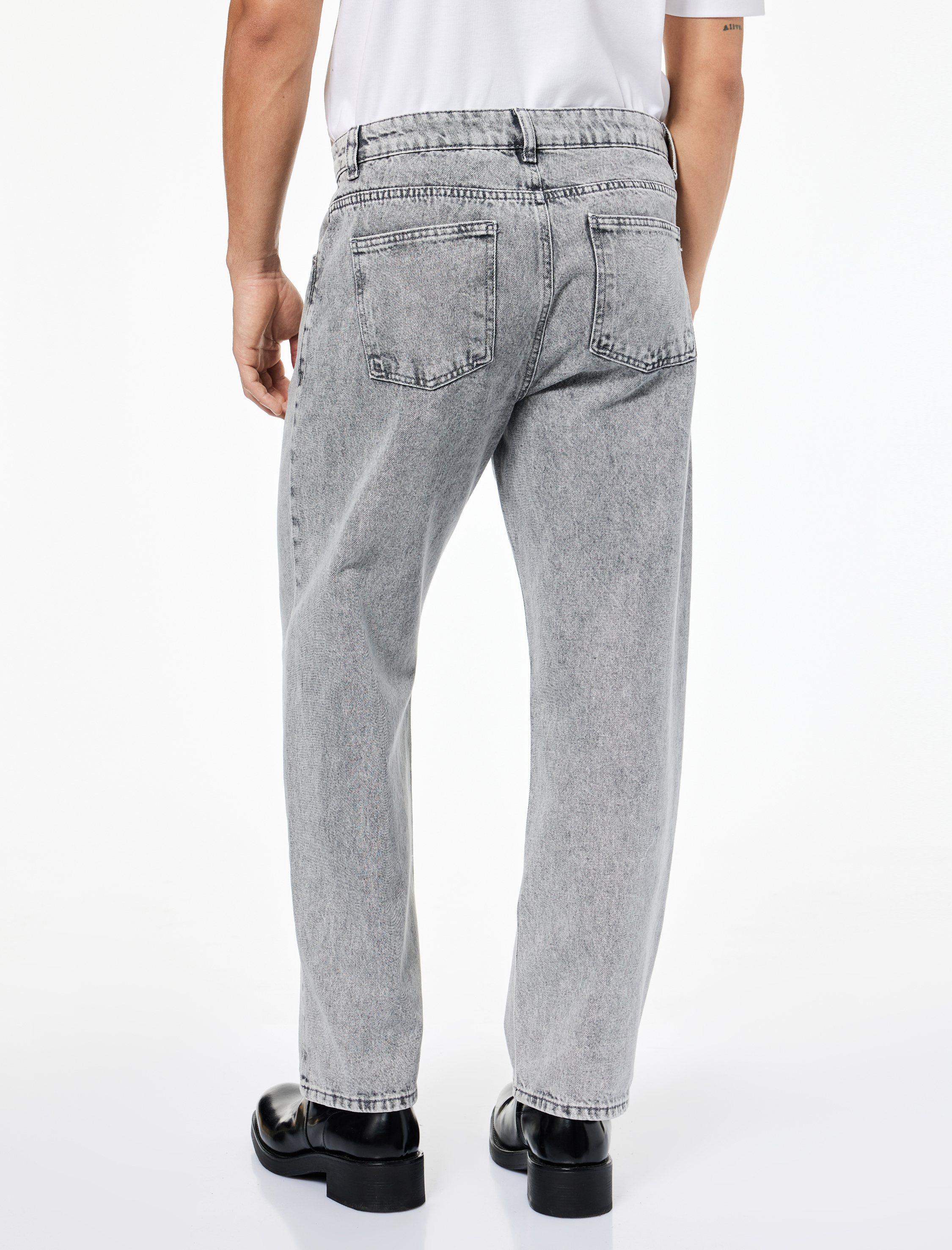   Normal Bel Cepli Bol Kalıp Pamuklu Baggy Jean Pantolon