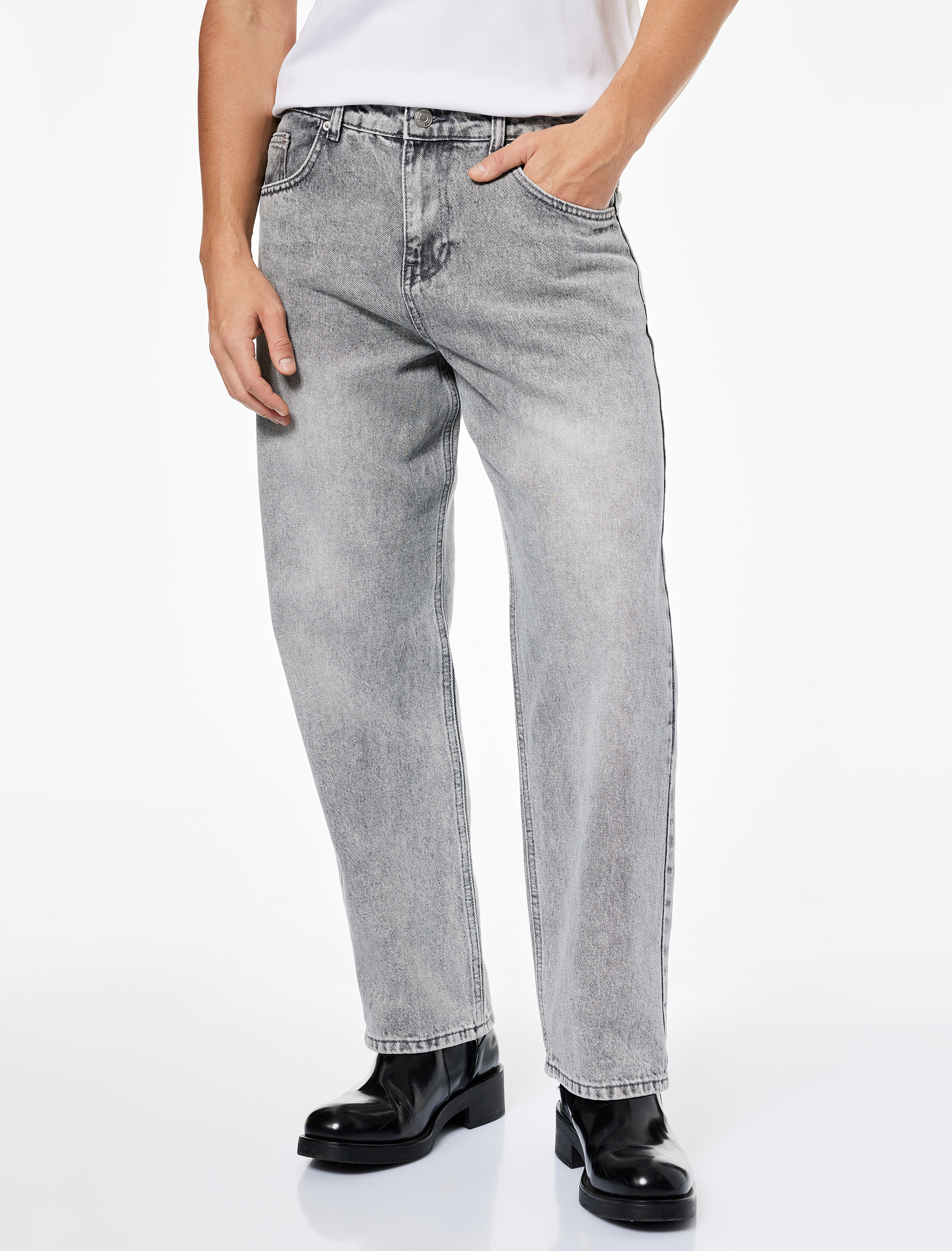   Normal Bel Cepli Bol Kalıp Pamuklu Baggy Jean Pantolon